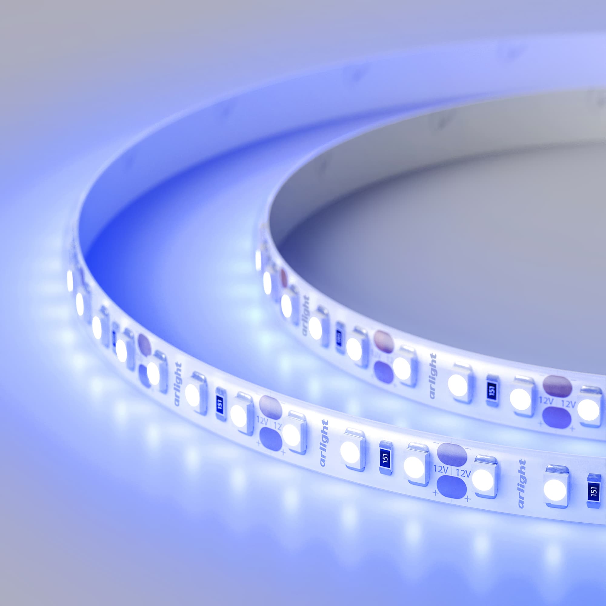 Светодиодная лента RTW 2-5000SE 12V Blue 2x (3528, 600 LED,LUX) (Arlight, 9.6 Вт/м, IP65) 014798(1) — фото 5