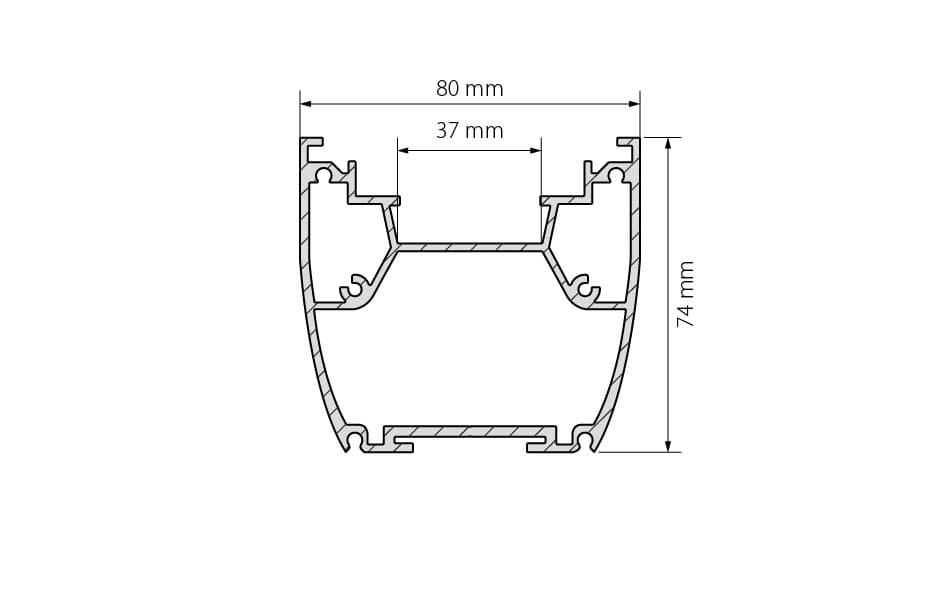 Профиль SL80-1000 Анод (Arlight, Металл) 018426 Arlight — фото 2