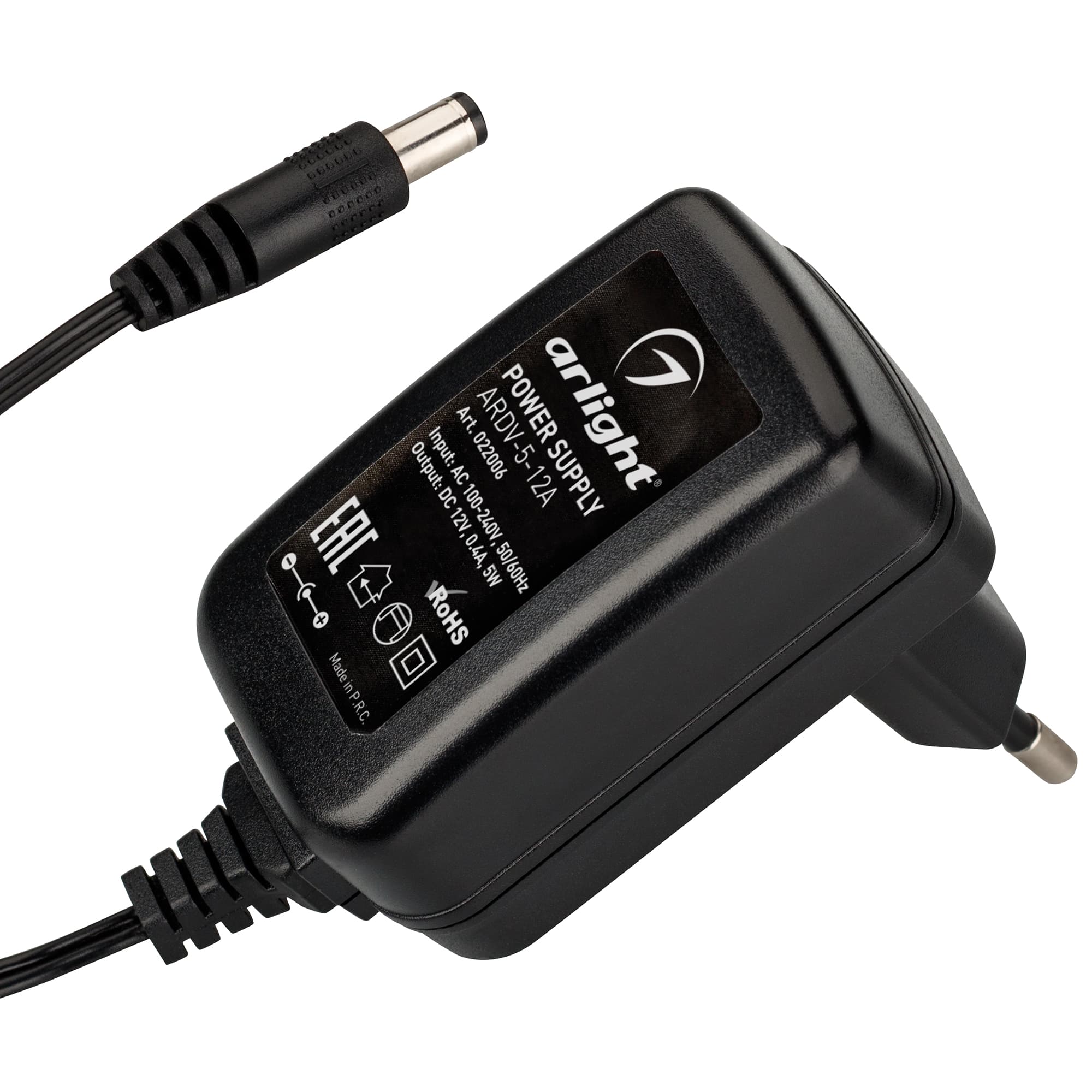 Блок питания ARDV-05-12A (12V, 0,4A, 5W) (Arlight, Адаптер, 2 года) 022006