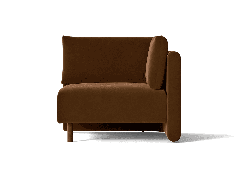 Ferm Living Dase Sofa Corner - Rich Velvet - Soft Brown ferm LIVING — фото 3