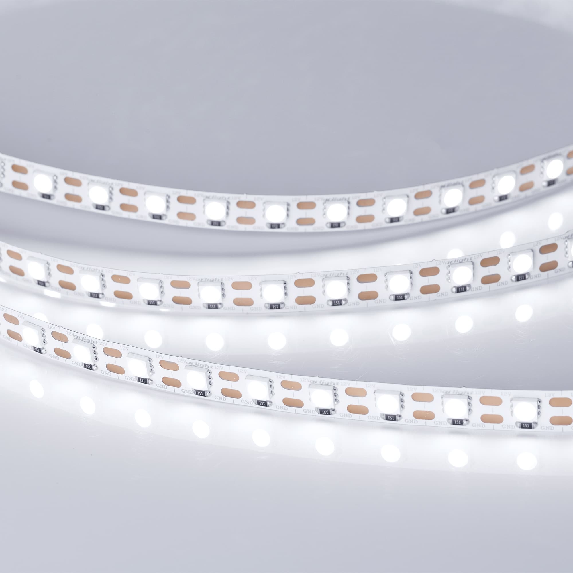 Светодиодная лента RT 2-5000 12V Cx1 White6000 2x (5060, 360 LED, LUX) (Arlight, 15.6 Вт/м, IP20) 011705 — фото 3