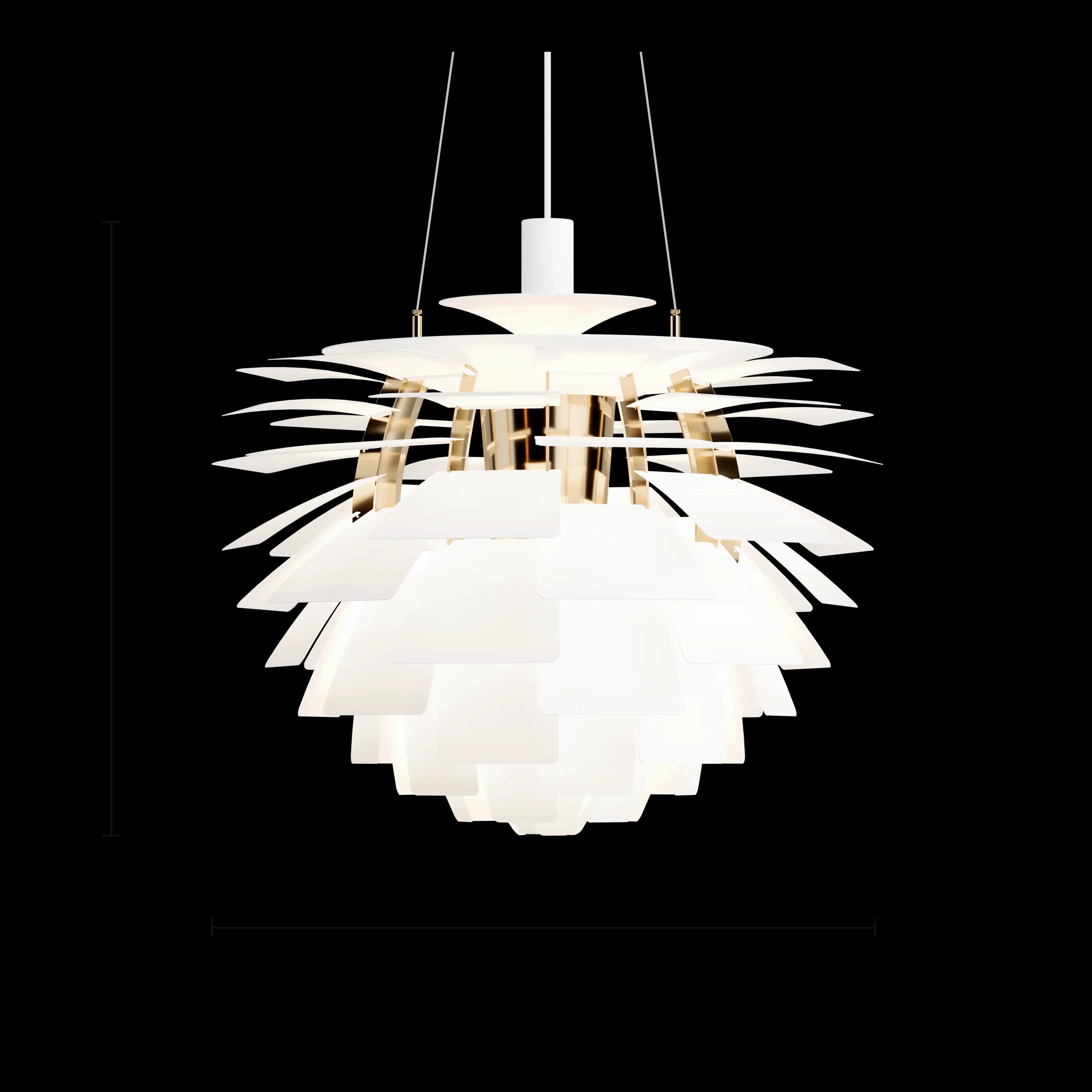 Louis Poulsen PH Artichoke Soft white/brass metallised Ø 600 — фото 3