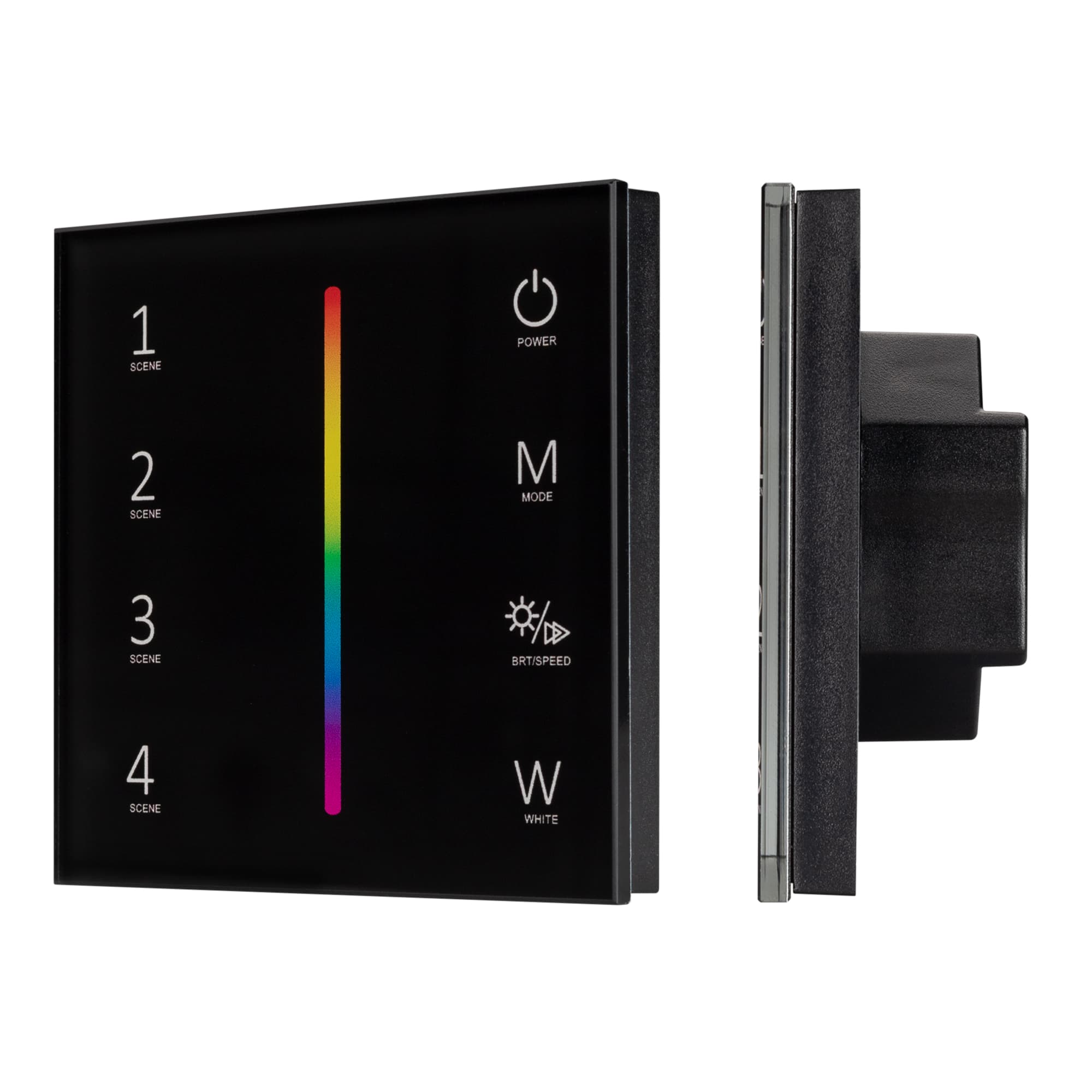 Панель SMART-P22-RGBW-G-IN Black (12-24V, 4x3A, Sens, 2.4G) (Arlight, IP20 Пластик, 5 лет) 033766 — фото 1