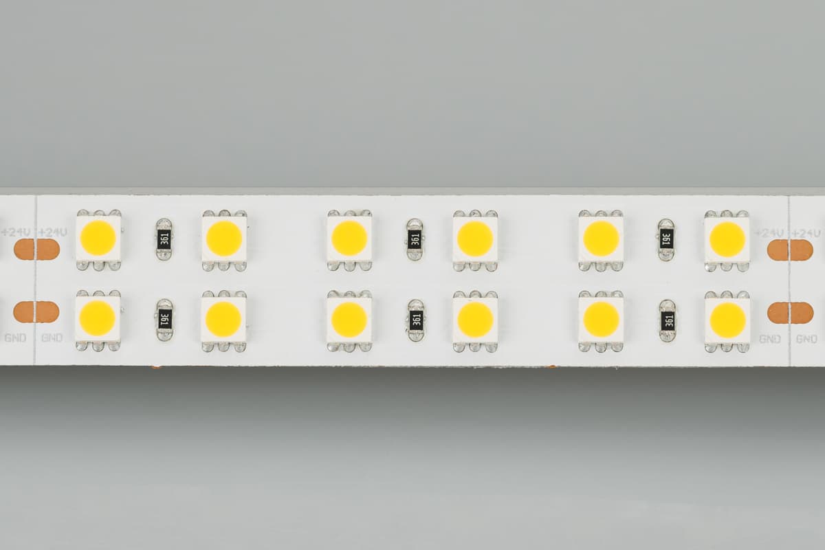 Светодиодная лента RT 2-5000 24V Warm2700 2x2 (5060, 720 LED, LUX) (Arlight, 34.4 Вт/м, IP20) 012443 — фото 3