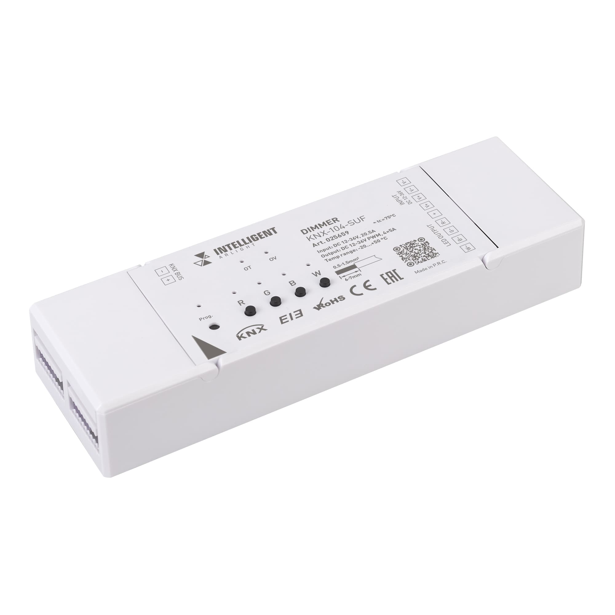 INTELLIGENT ARLIGHT Диммер KNX-104-SUF (12-36V, 4x5A) (IARL, IP20 Пластик, 2 года) 025659 Arlight