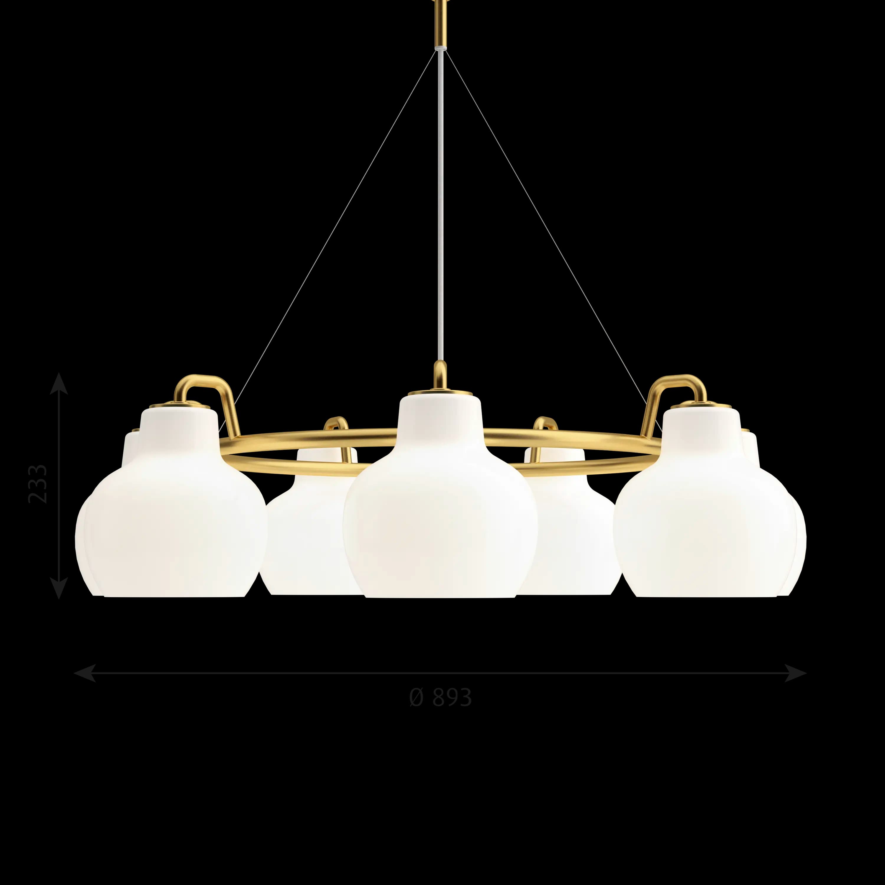 Louis Poulsen VL Ring Crown 3-5-7 Pendant Brass/opal glass 7 — фото 6