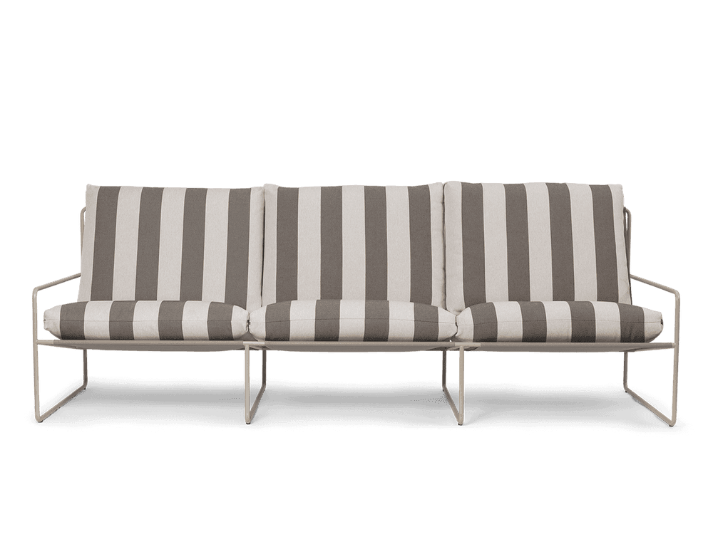 Ferm Living Desert 3-seater - Cashmere - Stripe - Chocolate ferm LIVING — фото 2