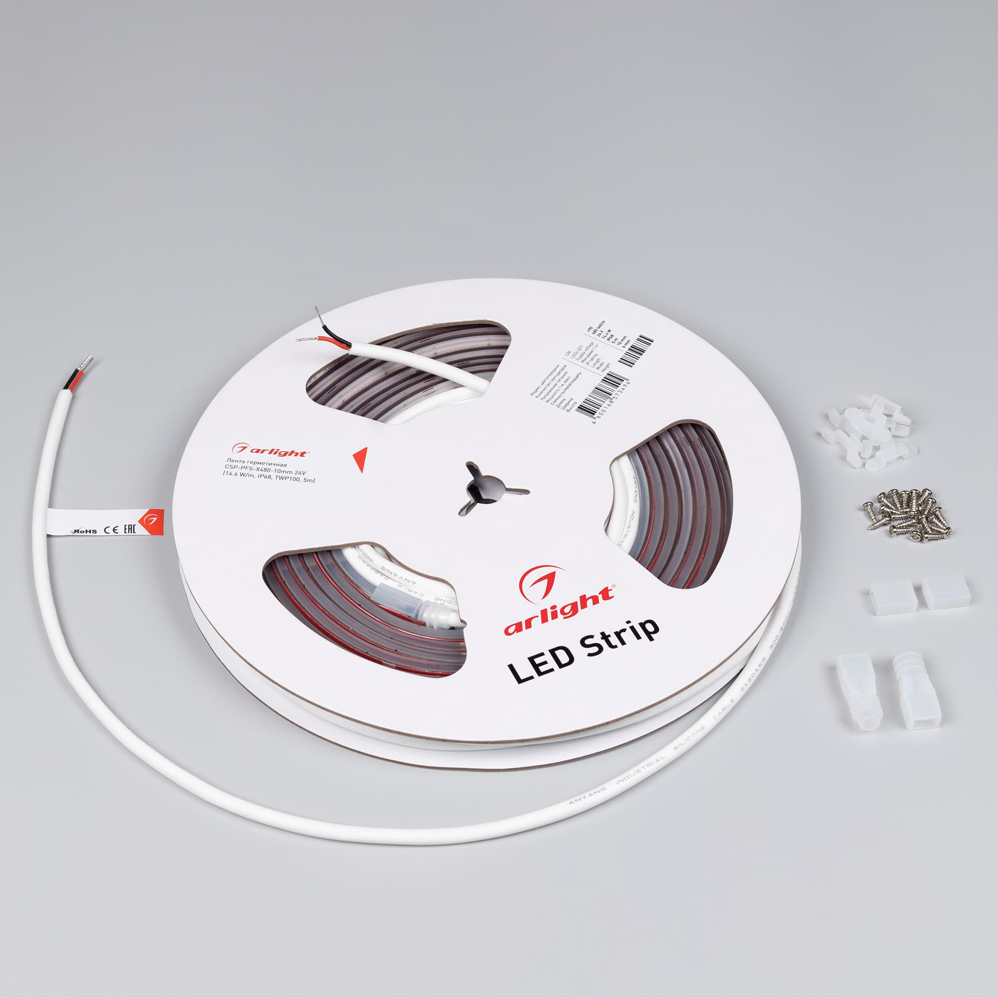 Светодиодная лента герметичная CSP-PFS-X480-10mm 24V Day4000 (14.4 W/m, IP68, TWP100, 5m) (Arlight, -) 045043 — фото 2