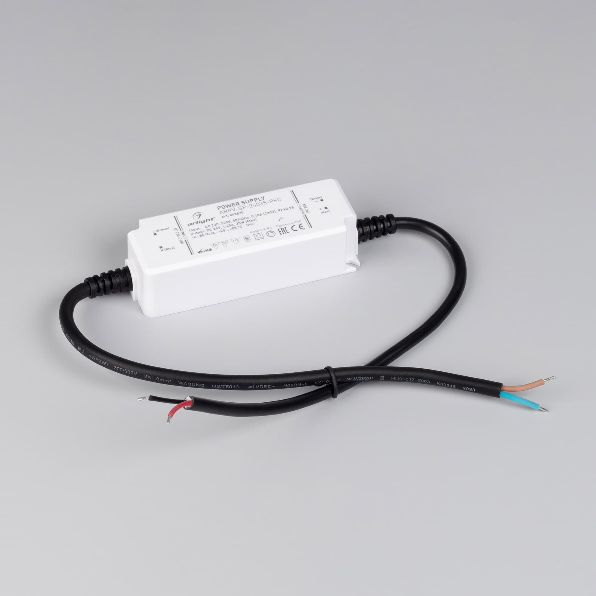 Блок питания ARPV-SP-24035-PFC (24V, 1.45A, 35W) (Arlight, IP67 Пластик, 5 лет) 043670 Arlight — фото 2