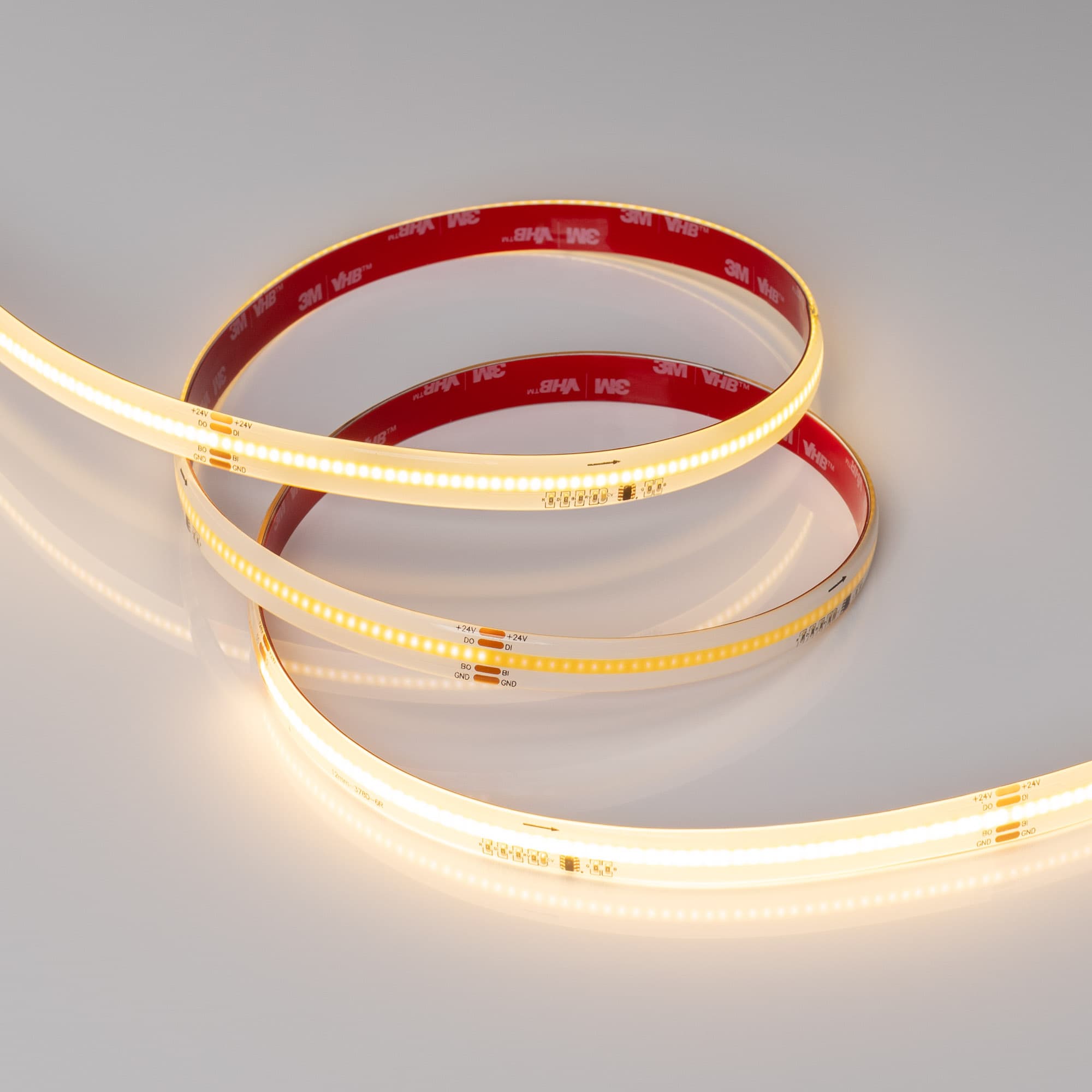 Светодиодная лента герметичная SPI-COB-SE-X378-12mm 24V Warm2700-PX63-BPT (7 W/m, IP65, 5m) (Arlight, бегущий огонь) 041740 — фото 3
