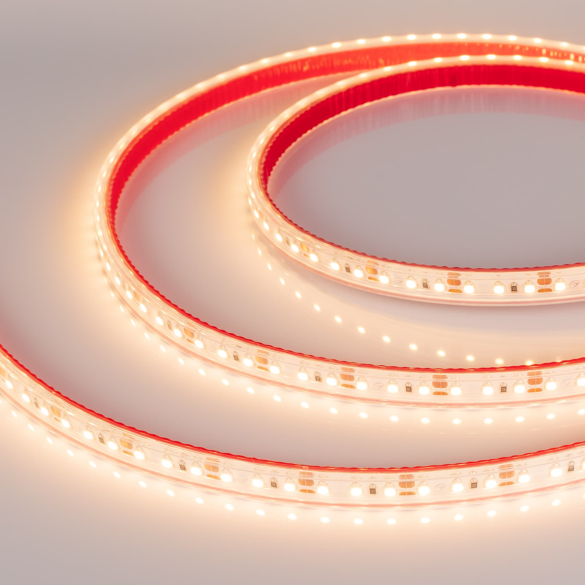 Светодиодная лента RTW 2-5000PS 12V Warm3000 2x (3528, 600 LED, LUX) (Arlight, 9.6 Вт/м, IP67) 022320 — фото 2