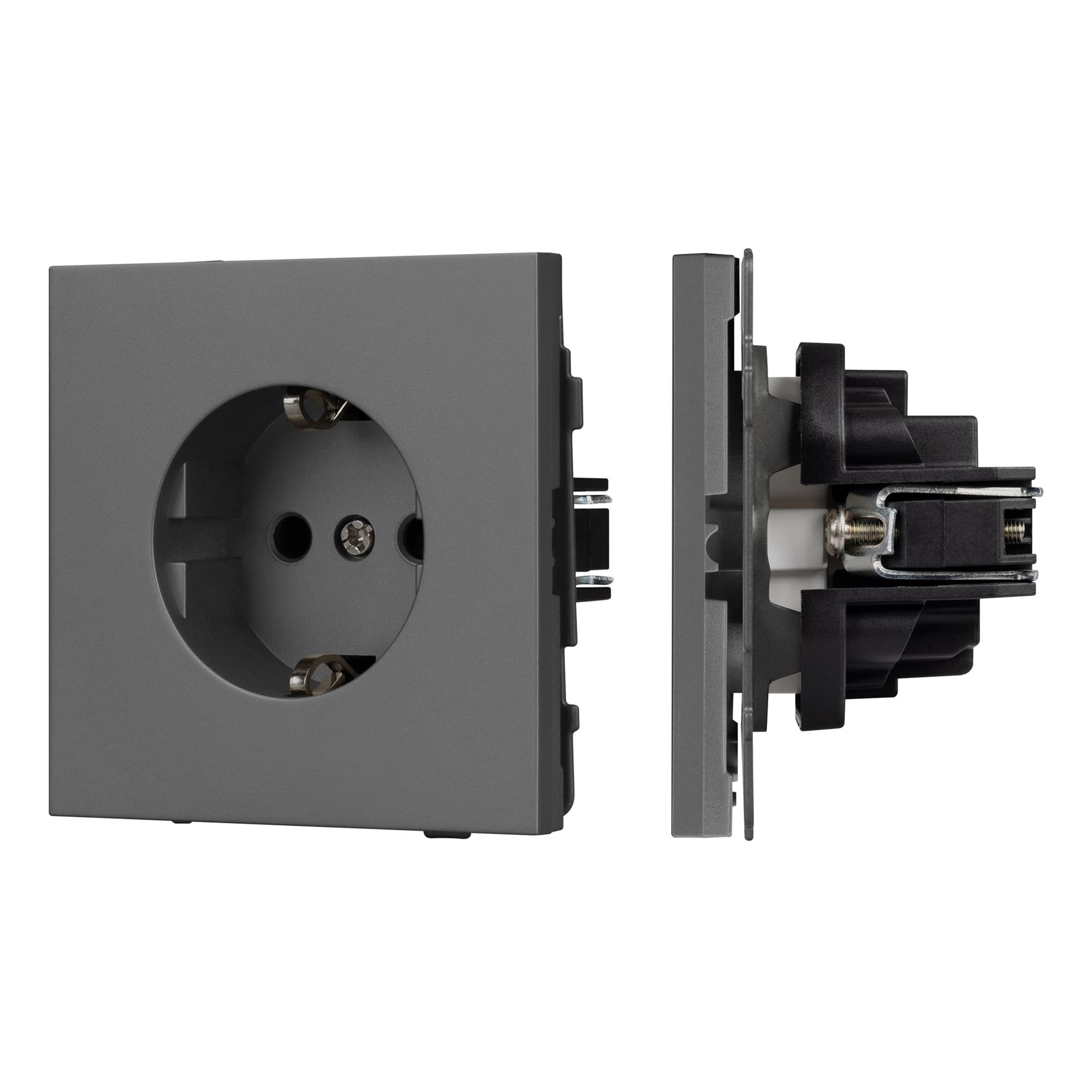 Механизм электрической розетки SCT-TENDO-MEU1-SFPL-GR (230V, 16A) (Arlight, Матовый графитовый) 054640