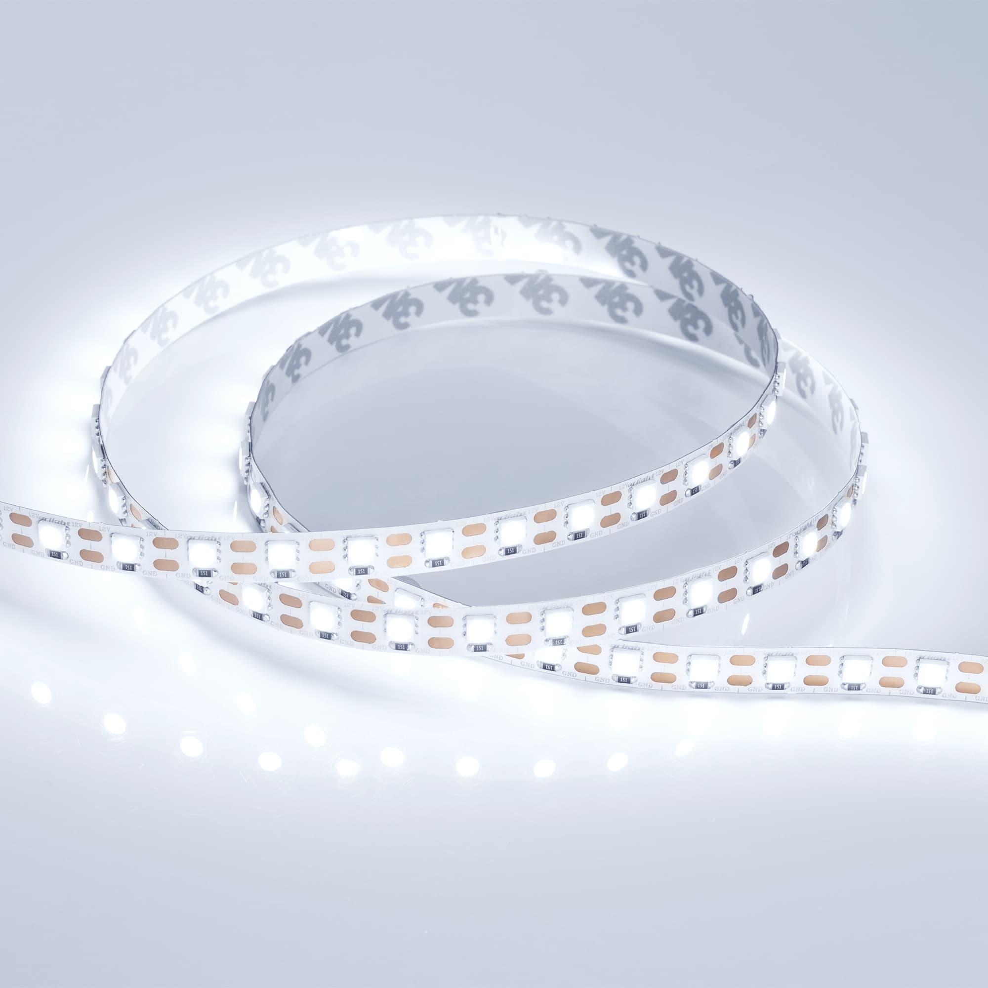 Светодиодная лента RT 2-5000 12V Cx1 Cool 8K 2x (5060, 360 LED, LUX) (Arlight, 15.6 Вт/м, IP20) 016837 — фото 4