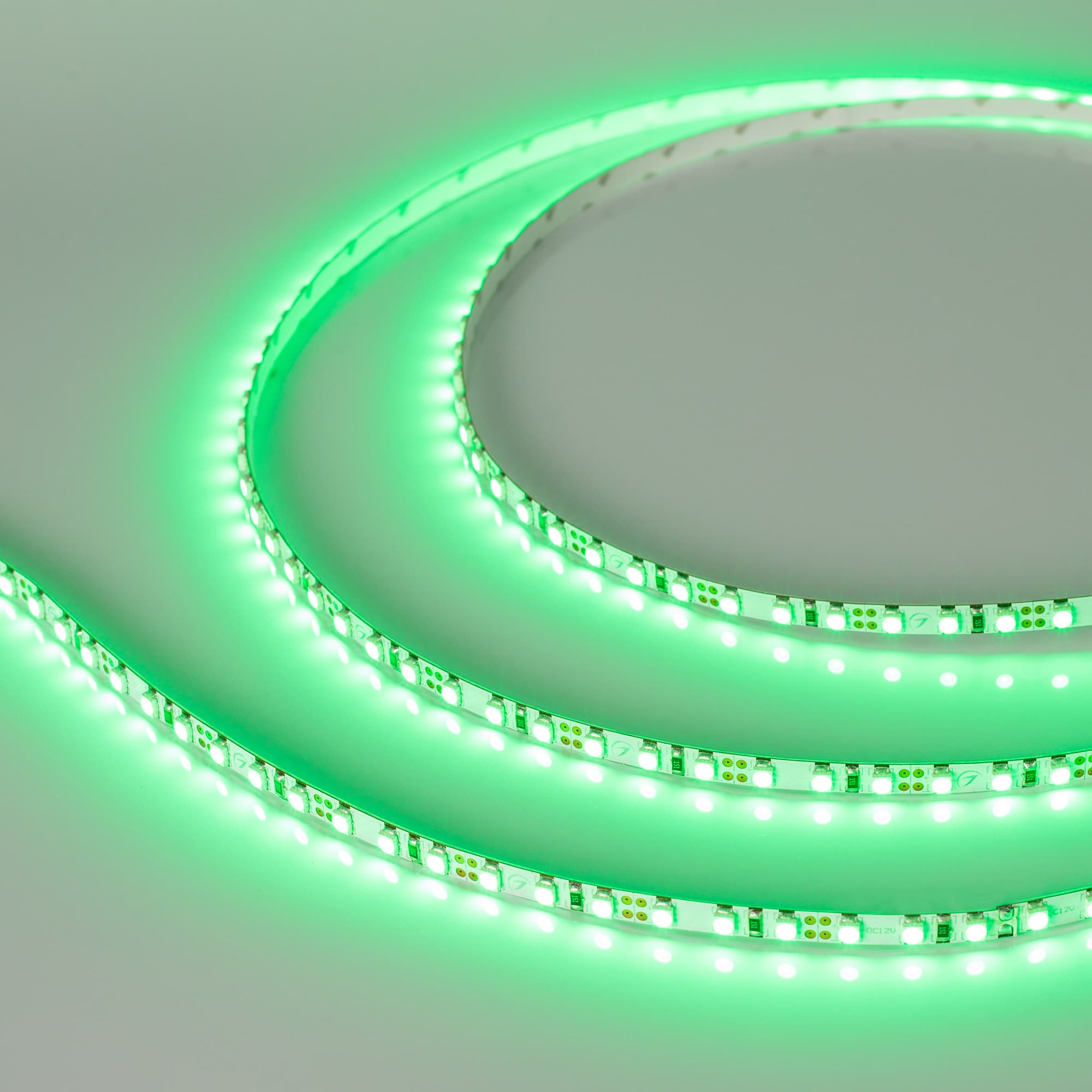 Светодиодная лента RT-A120-5mm 12V Green (9.6 W/m, IP20, 2835, 5m) (Arlight, узкая) 015007(2) — фото 3