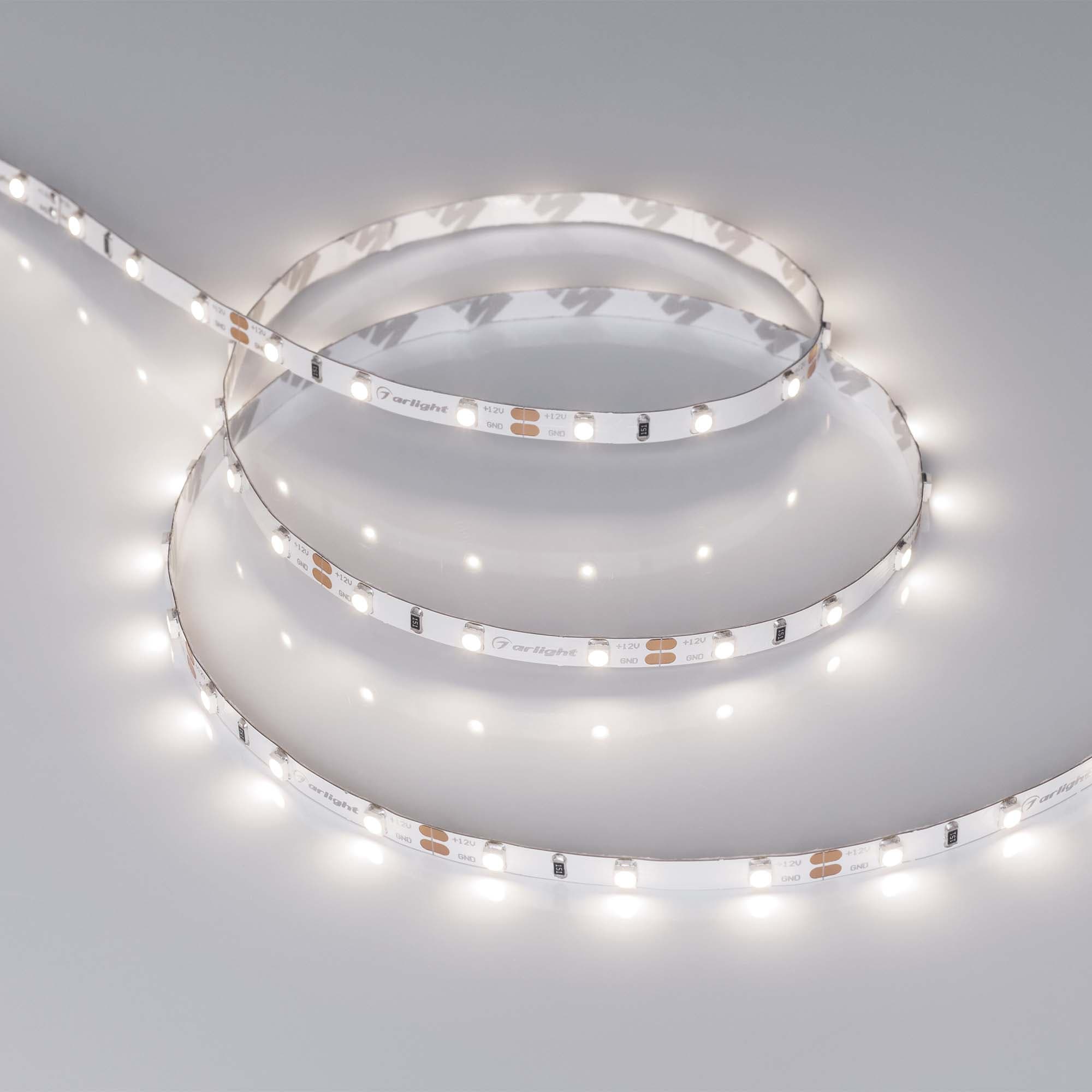 Светодиодная лента RT-A60-5mm 12V Day4000 (4.8 W/m, IP20, 2835, 5m) (Arlight, 4.8 Вт/м, IP20) 028613(2) — фото 4