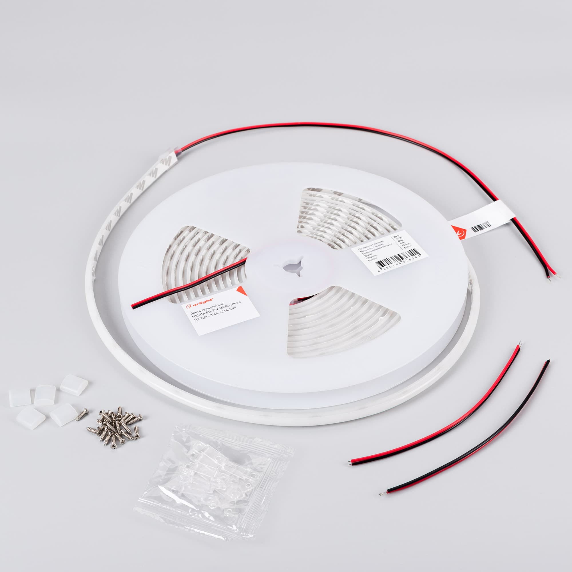 Светодиодная лента герметичная MICROLED-PW-M288-10mm 24V Day4000 (12 W/m, IP66, 2216, 5m) (Arlight, 5 лет) 046751 Arlight — фото 2
