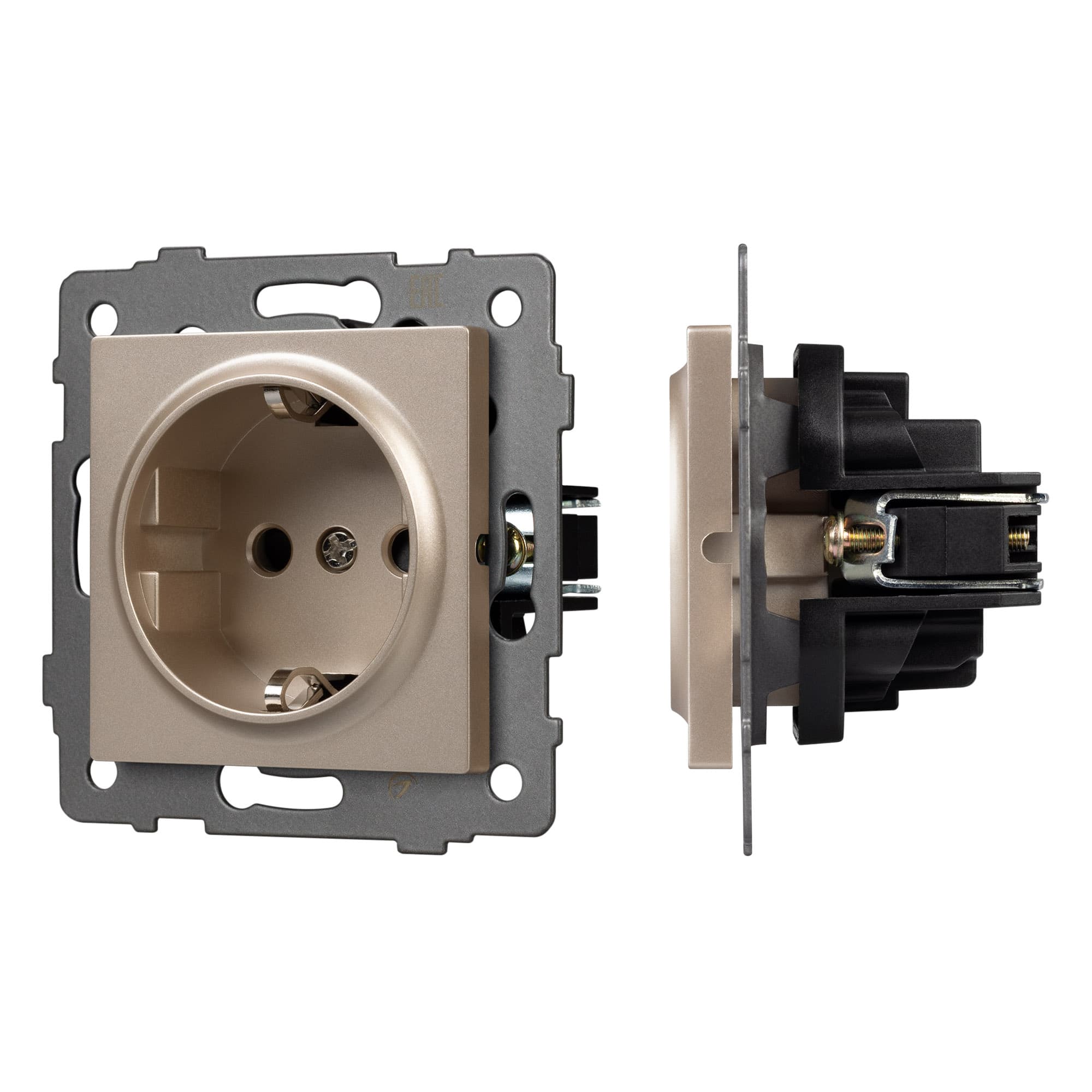 Механизм электрической розетки SCT-MEU1-PL-GD-V (250V, 16A) (Arlight, -) 049817