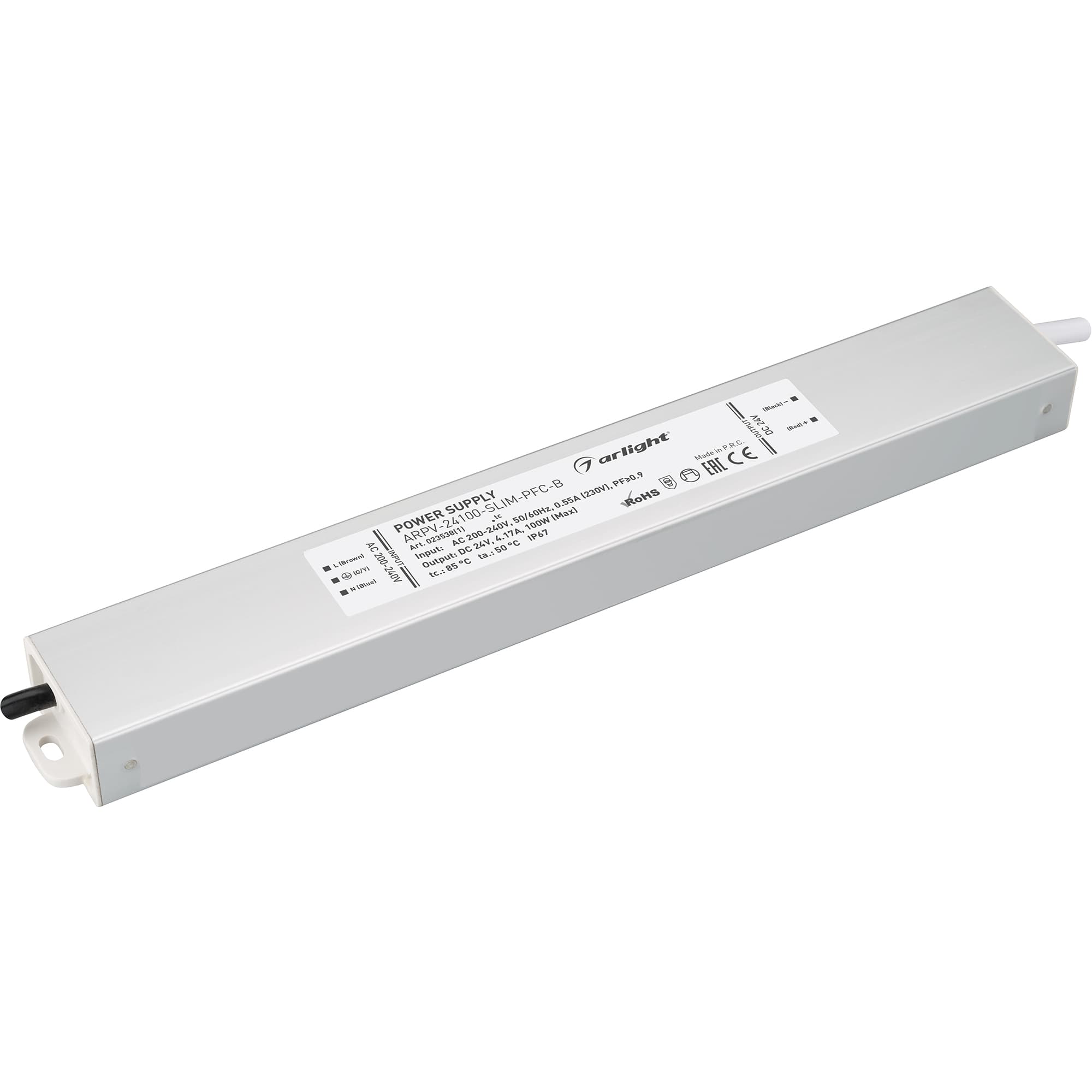 Блок питания ARPV-24100-SLIM-PFC-B (24V, 4.2A, 100W) (Arlight, IP67 Металл, 3 года) 023538(1) — фото 1