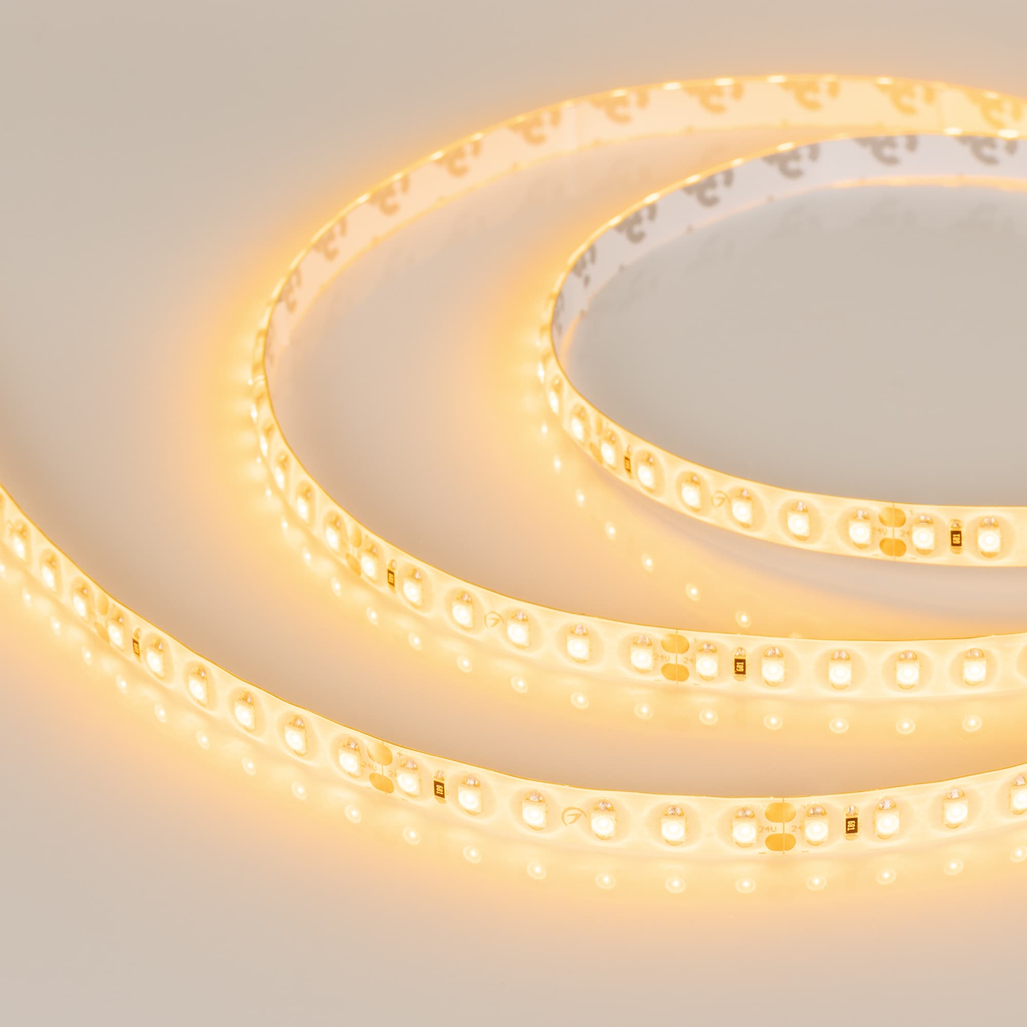 Светодиодная лента RTW 2-5000SE 24V Yellow 2x (3528, 600 LED, LUX) (Arlight, 9.6 Вт/м, IP65) 015132 — фото 3