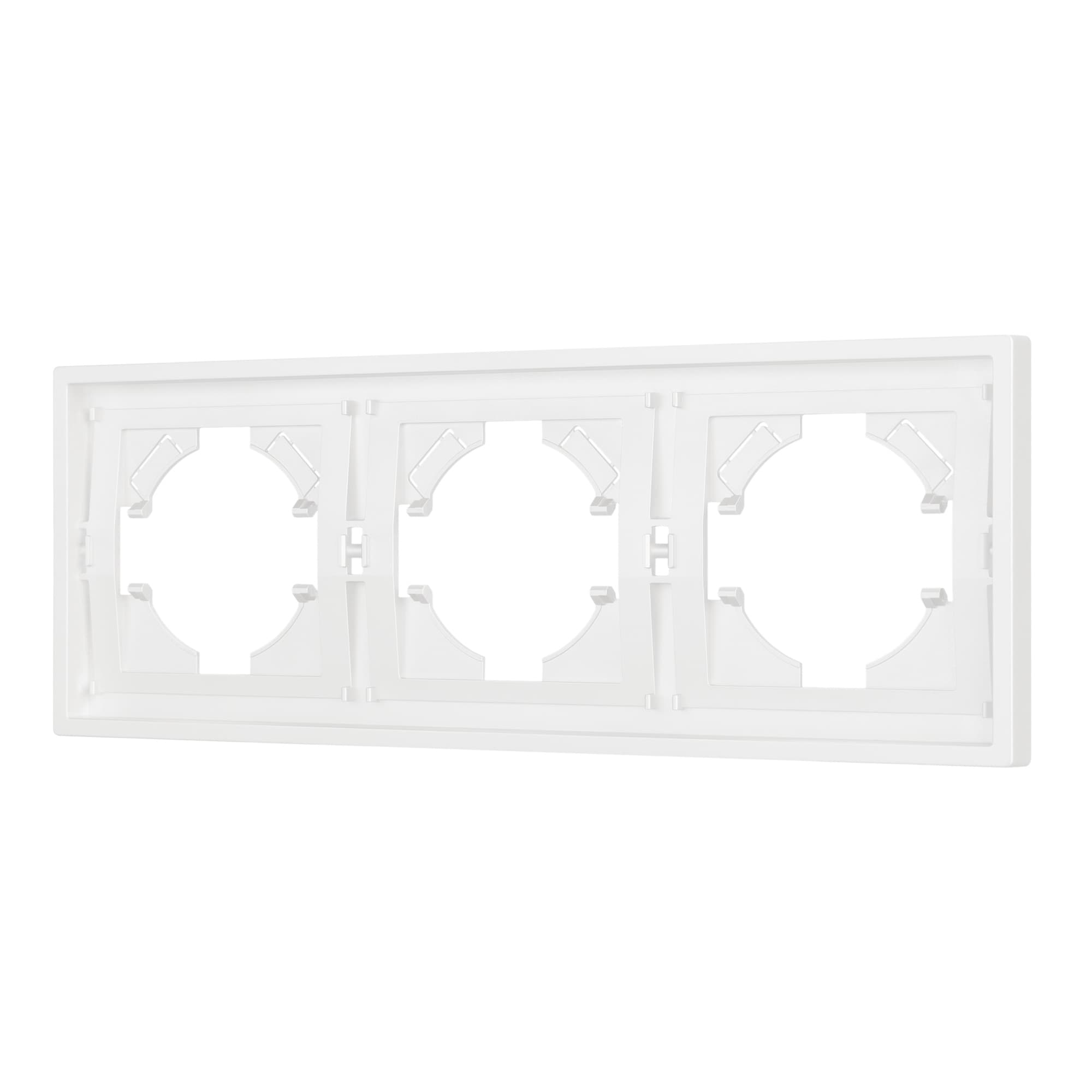 Рамка пластиковая FRM-TENDO-SFPL-3-WH (Arlight, Матовый белый) 054653