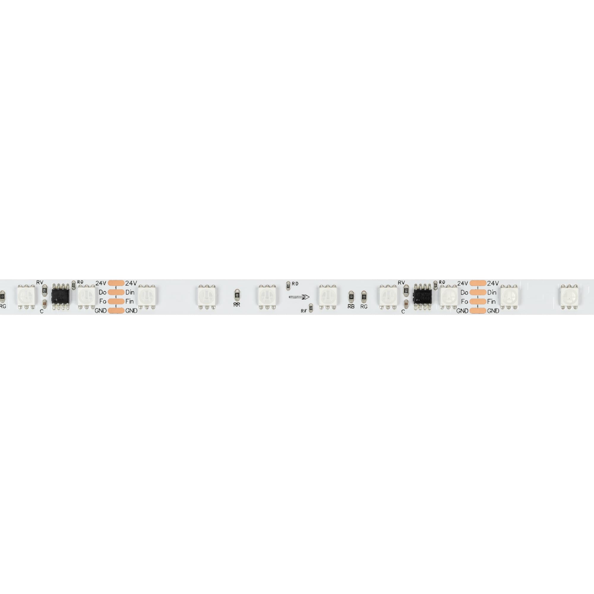 Светодиодная лента SPI-B60-10mm 24V RGB-PX6-BPT (12 W/m, IP20, 5060, 5m) (Arlight, бегущий огонь) 039180 — фото 4