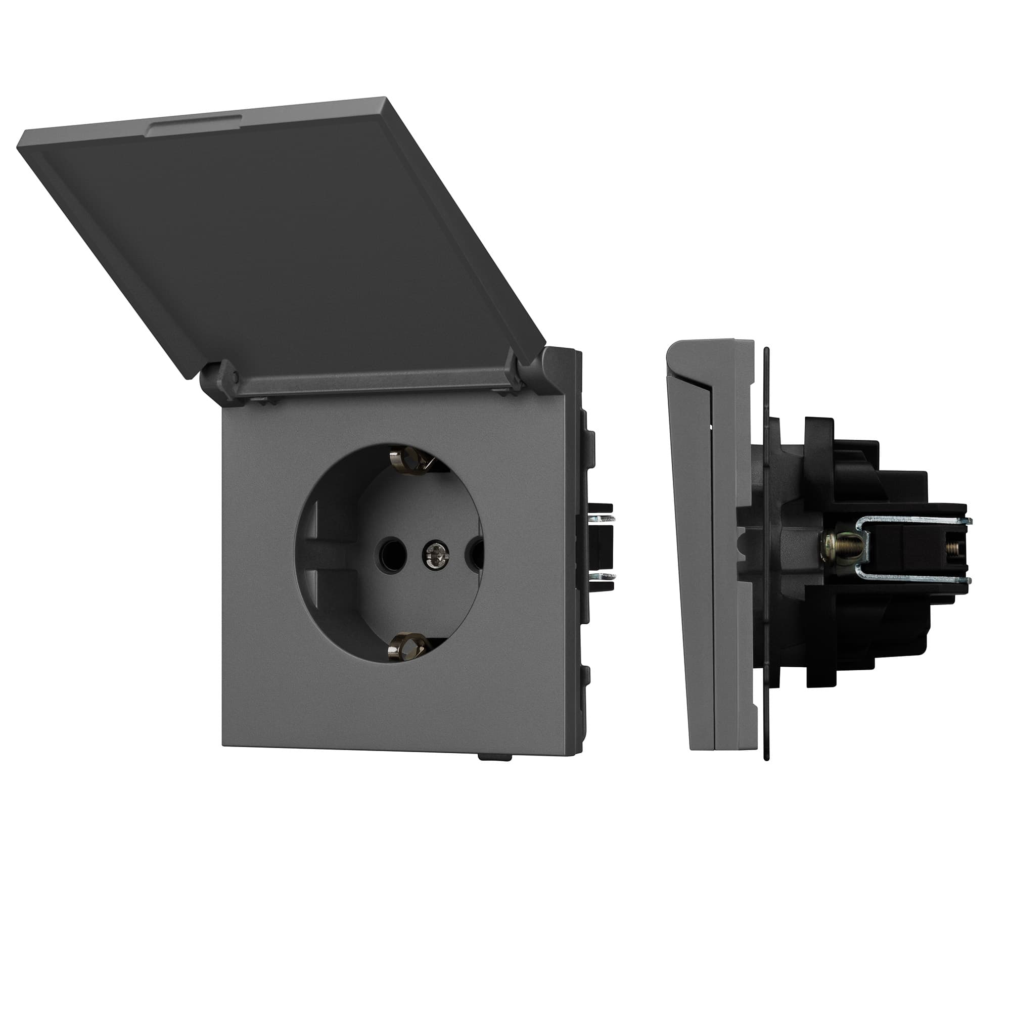 Механизм розетки влагозащищённый SCT-TENDO-MCP-SFPL-GR (230V, 16A) (Arlight, Матовый графитовый) 054601