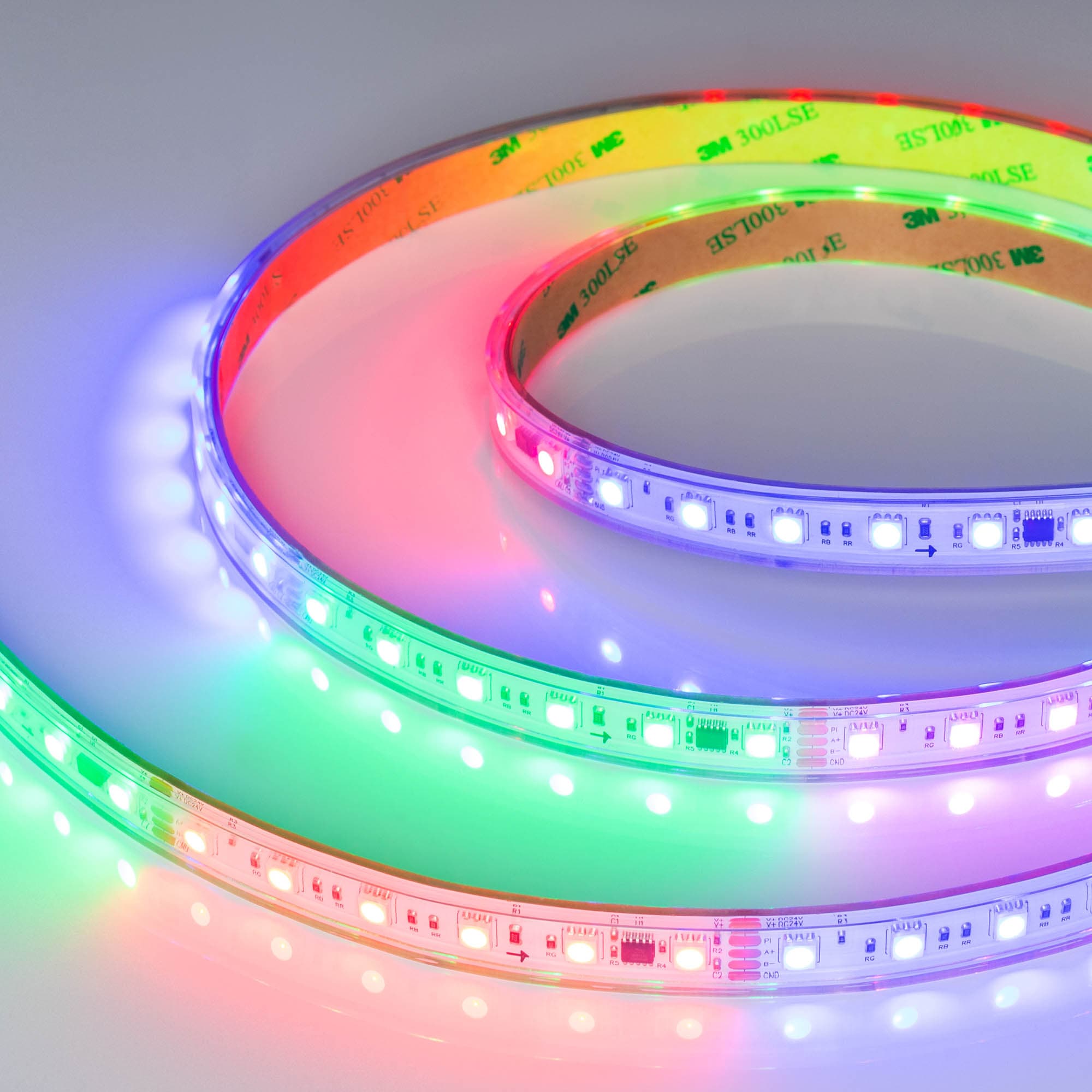 Светодиодная лента герметичная DMX-PS-B60-15mm 24V RGB-PX6 (15W/m, IP67, 5060, 5m) (Arlight, -) 037090 — фото 1