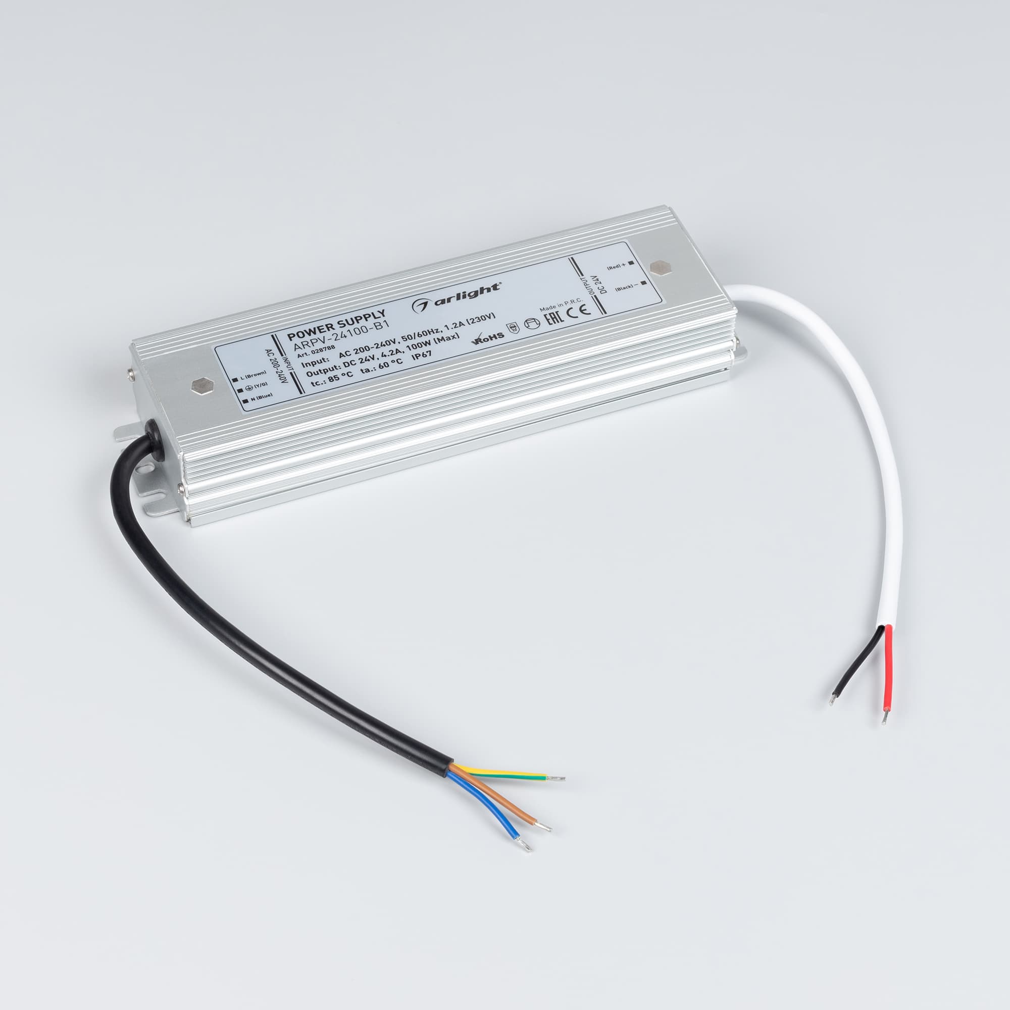 Блок питания ARPV-24100-B1 (24V, 4,2A, 100W) (Arlight, IP67 Металл, 3 года) 028788 — фото 2