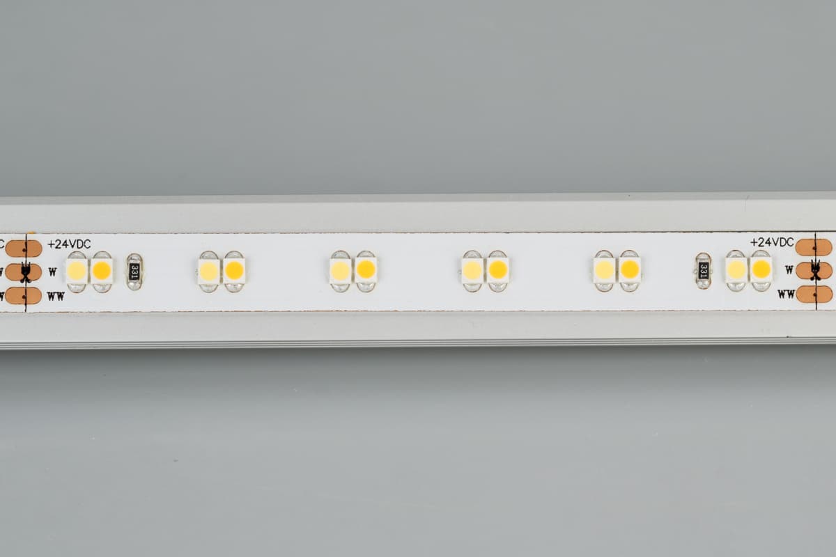 Светодиодная лента RT 6-5000 24V White-MIX 2x (3528, 120 LED/m, LUX) (Arlight, 9.6 Вт/м, IP20) 025211 — фото 3