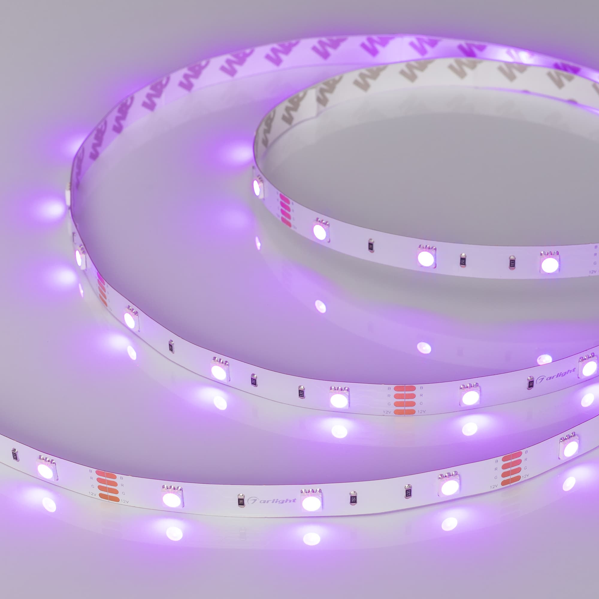 Светодиодная лента RT-B30-10mm 12V RGB (7.2 W/m, IP20, 5060, 5m) (Arlight, Открытый) 010596(2) — фото 7