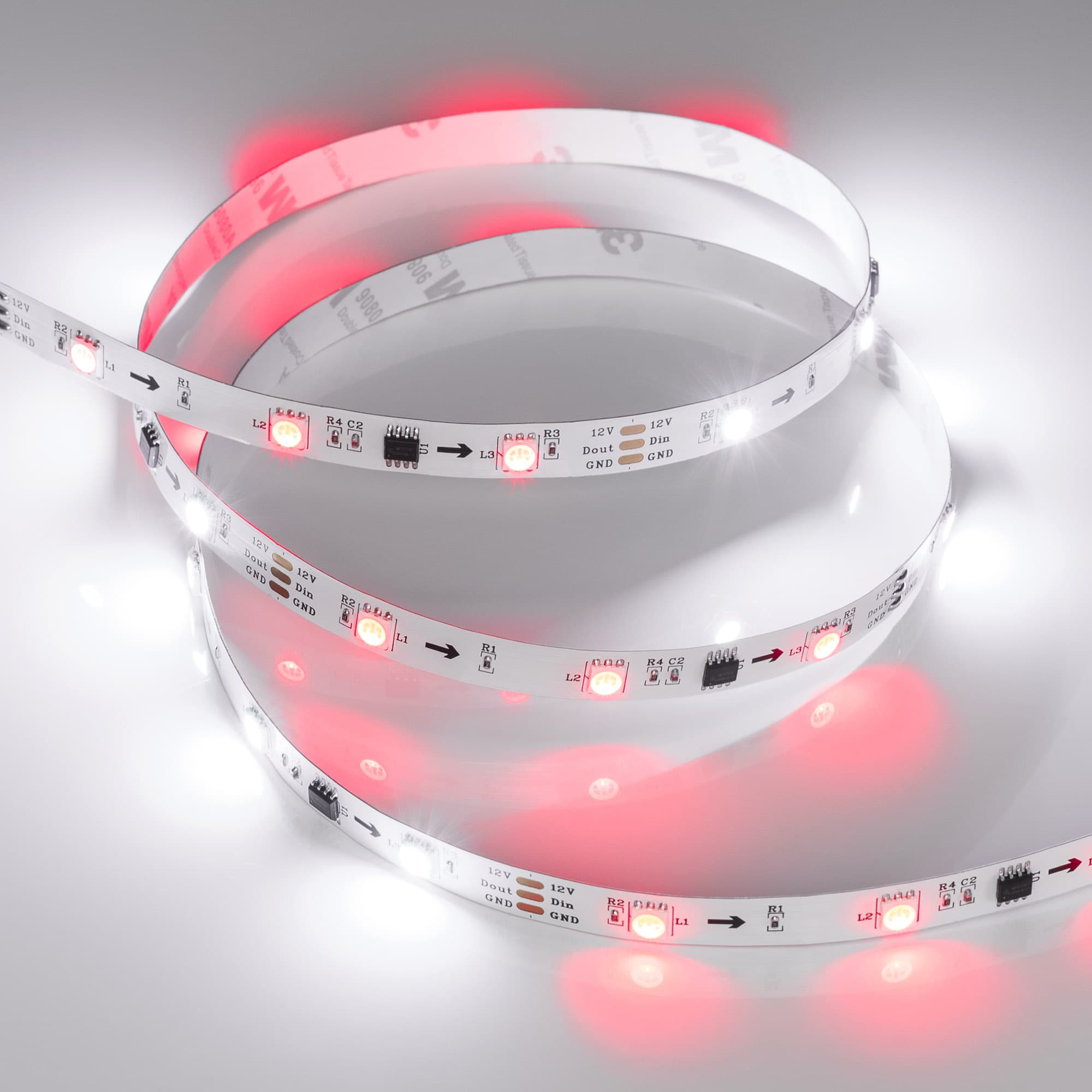 Светодиодная лента SPI-B30-10mm 12V RGB-PX3 (7.2W/m, IP20, 5060, 5m) (Arlight, бегущий огонь) 026368(2) — фото 1