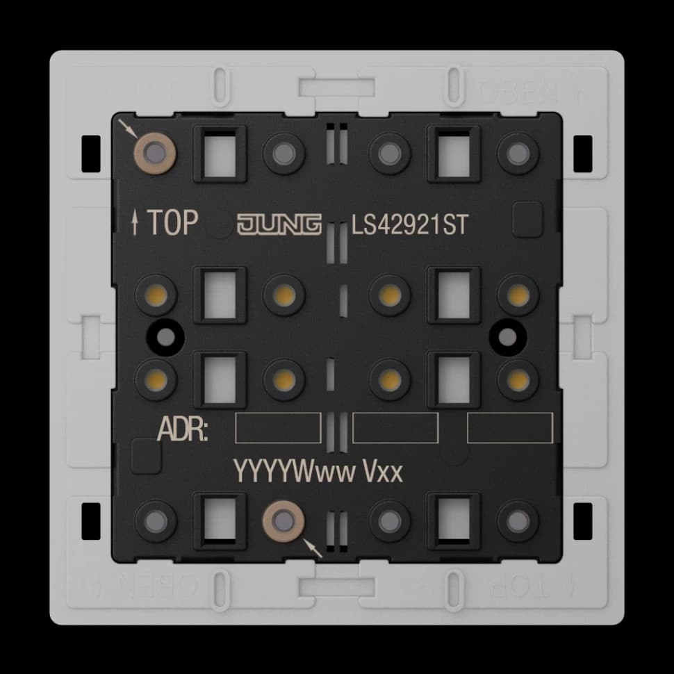 Jung KNX кнопочный модуль Универсальный, F40, Secure, серия LS, 2 группы, LS42921ST LS42921ST