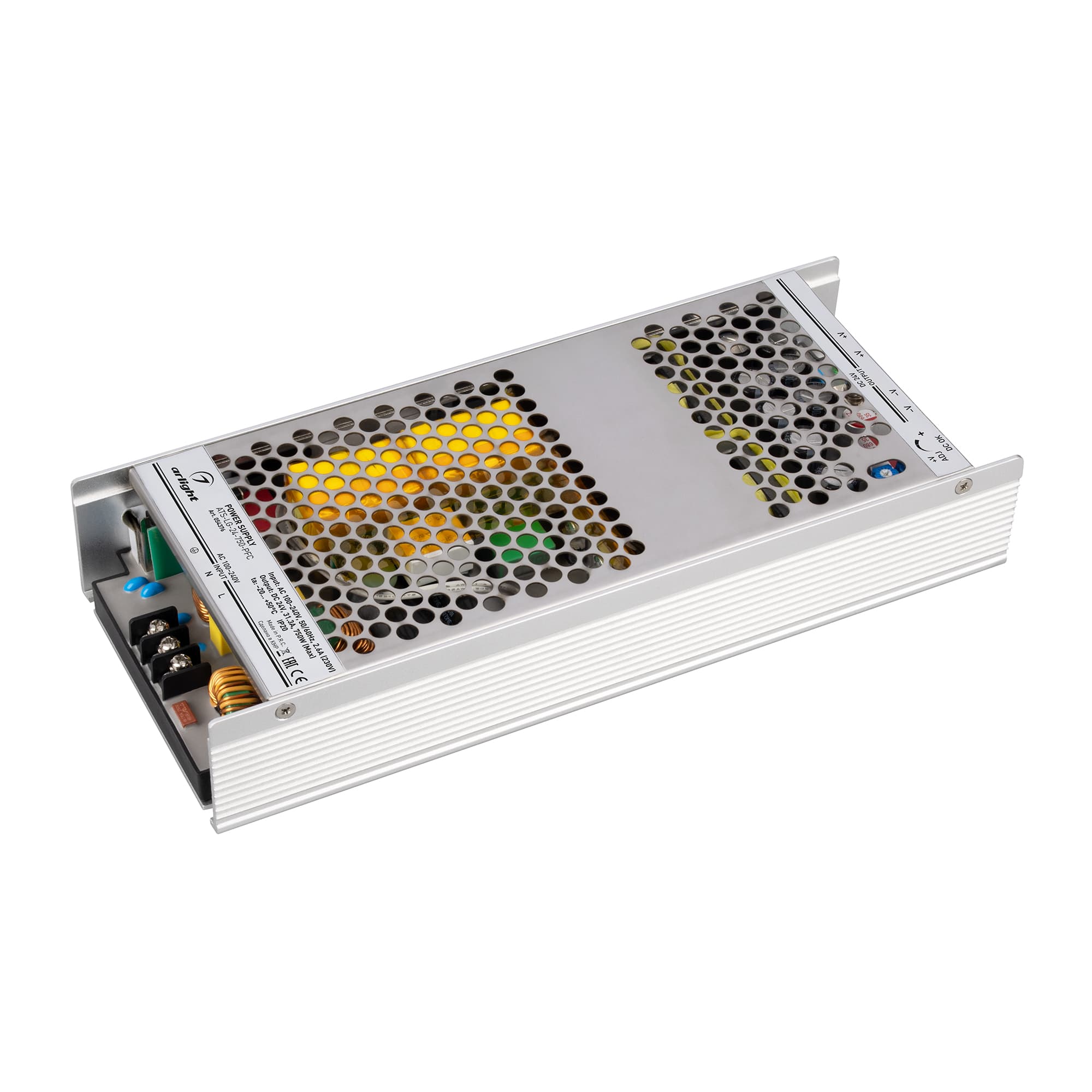 Блок питания ATS-LG-24-750-PFC (24V, 31.3A, 750W) (Arlight, IP20 Сетка, 5 лет) 054376 — фото 1