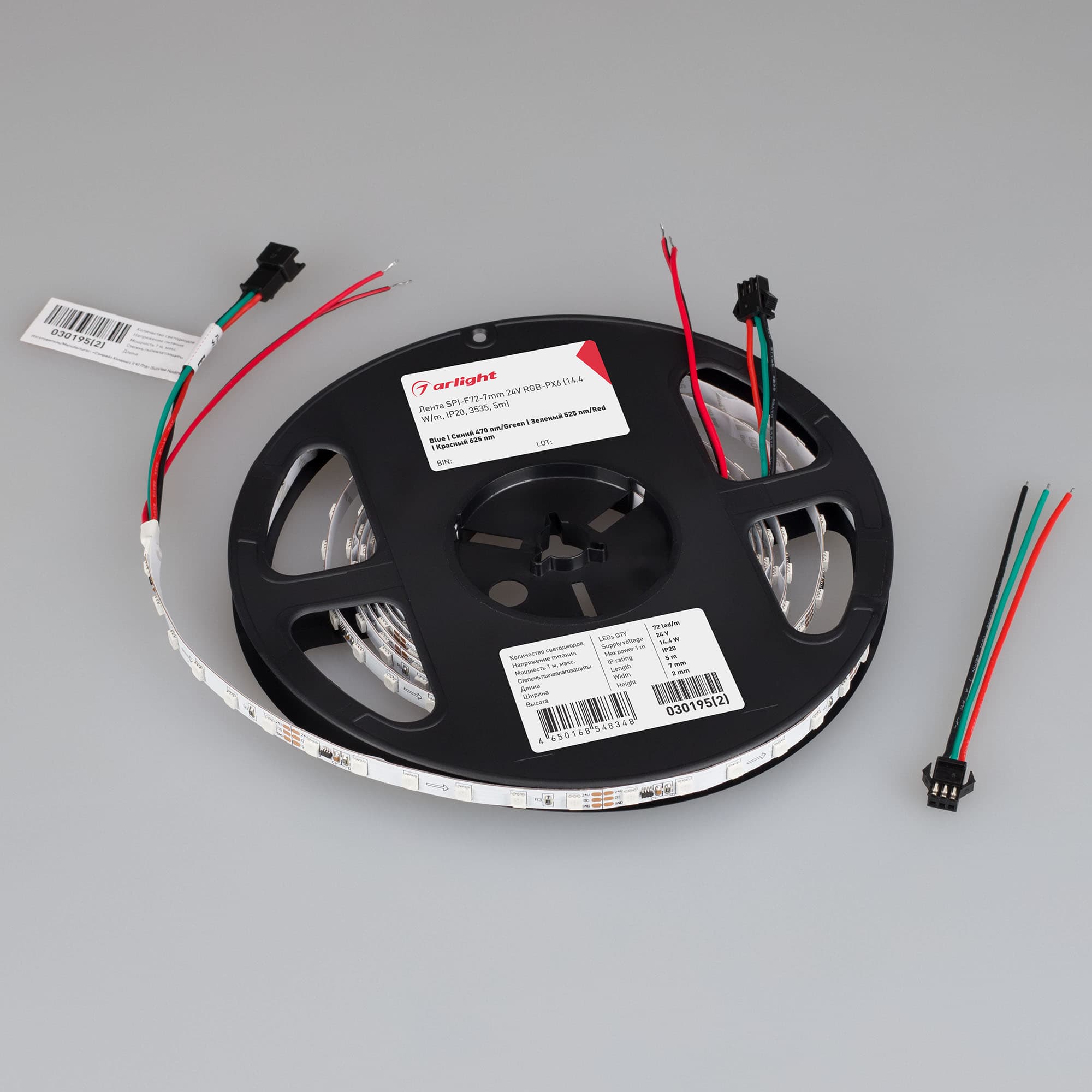 Светодиодная лента SPI-F72-7mm 24V RGB-PX6 (14.4 W/m, IP20, 3535, 5m) (Arlight, Открытый, IP20) 030195(2) — фото 2