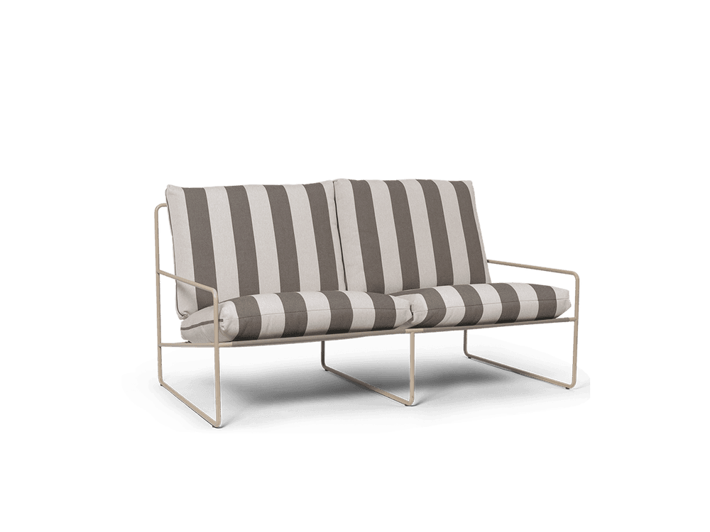 Ferm Living Desert 2-seater - Cashmere - Stripe - Chocolate ferm LIVING — фото 3