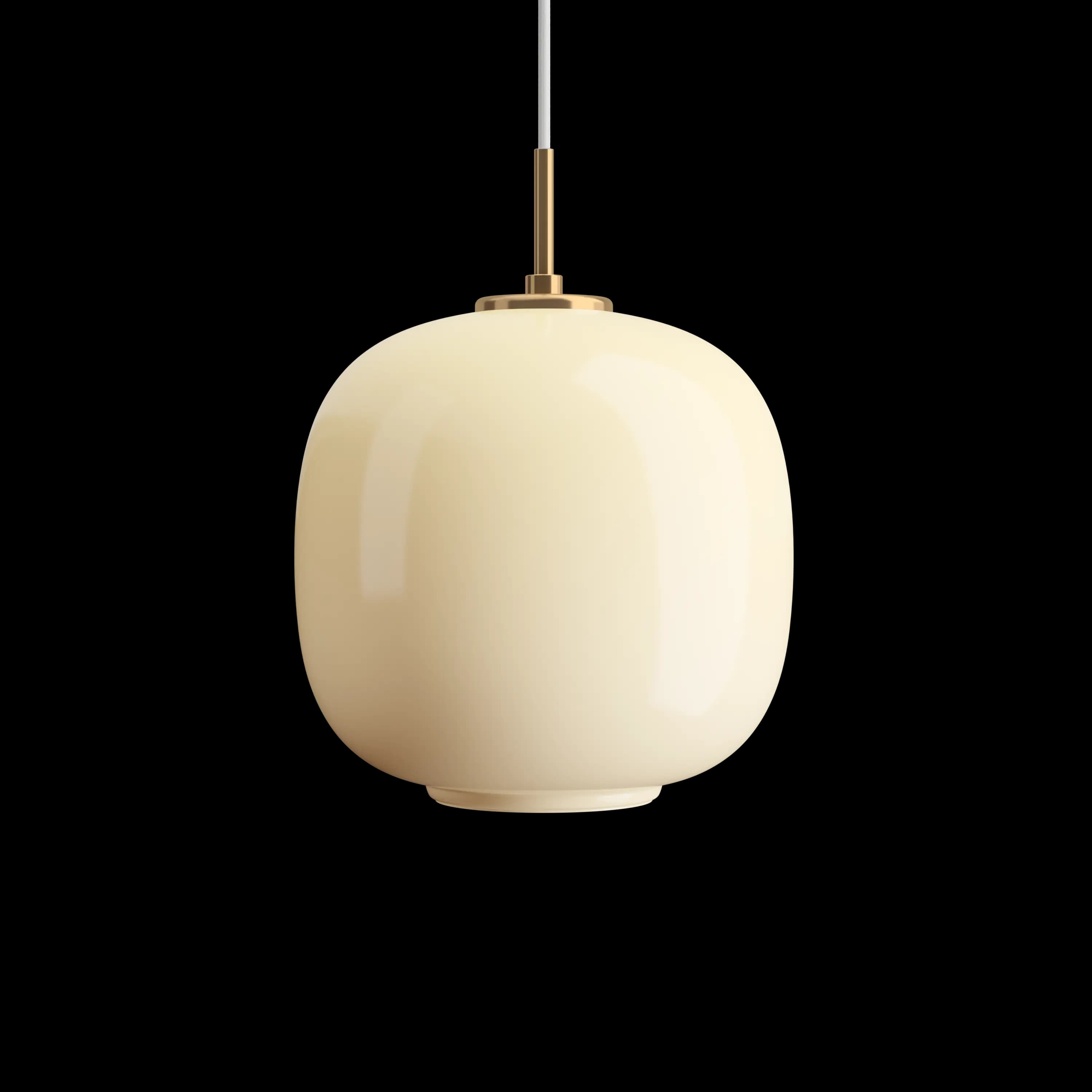 Louis Poulsen VL 45 Radiohus Pendant Brass/glossy pale yellow glass Ø 250 — фото 2