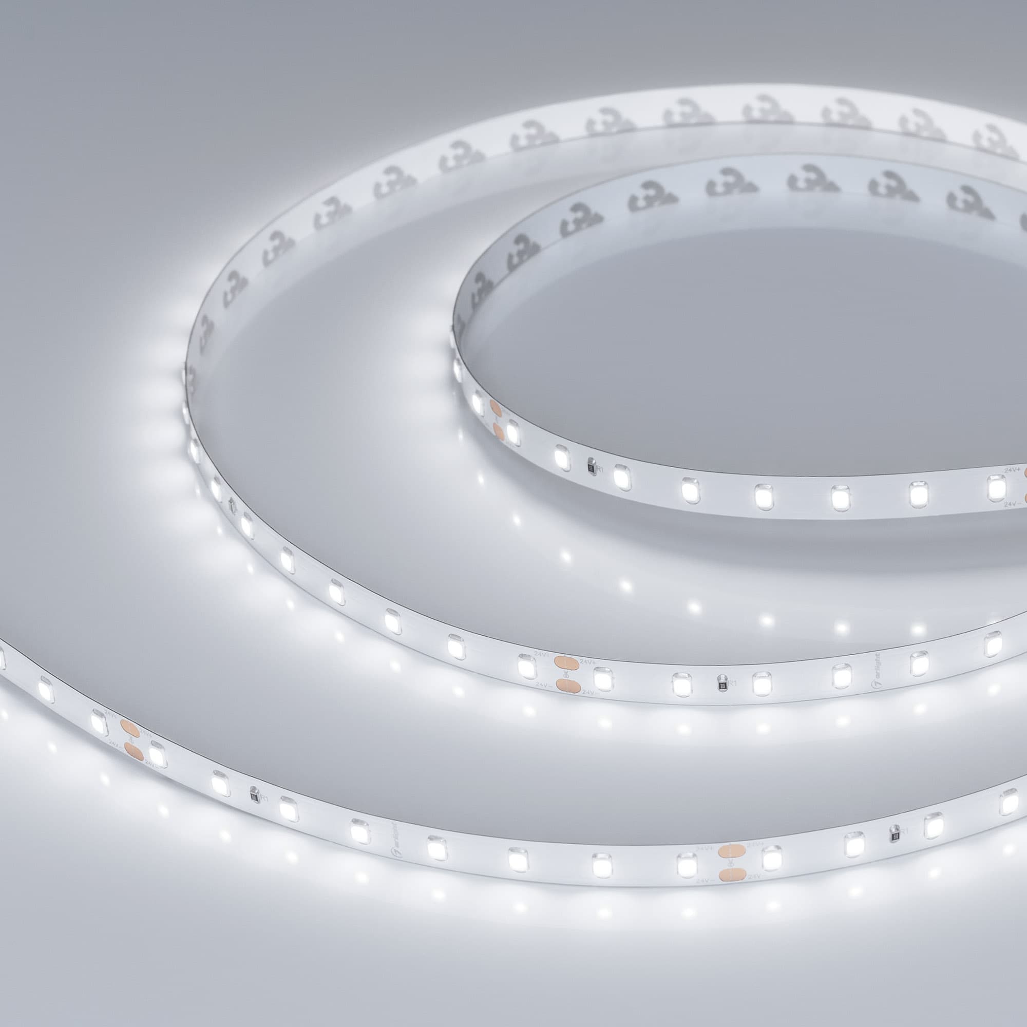 Светодиодная лента RT-A80-8mm 24V White6000 (6 W/m, IP20, 2835, 5m) (Arlight, высок.эфф.150 лм/Вт) 024509(2) — фото 2