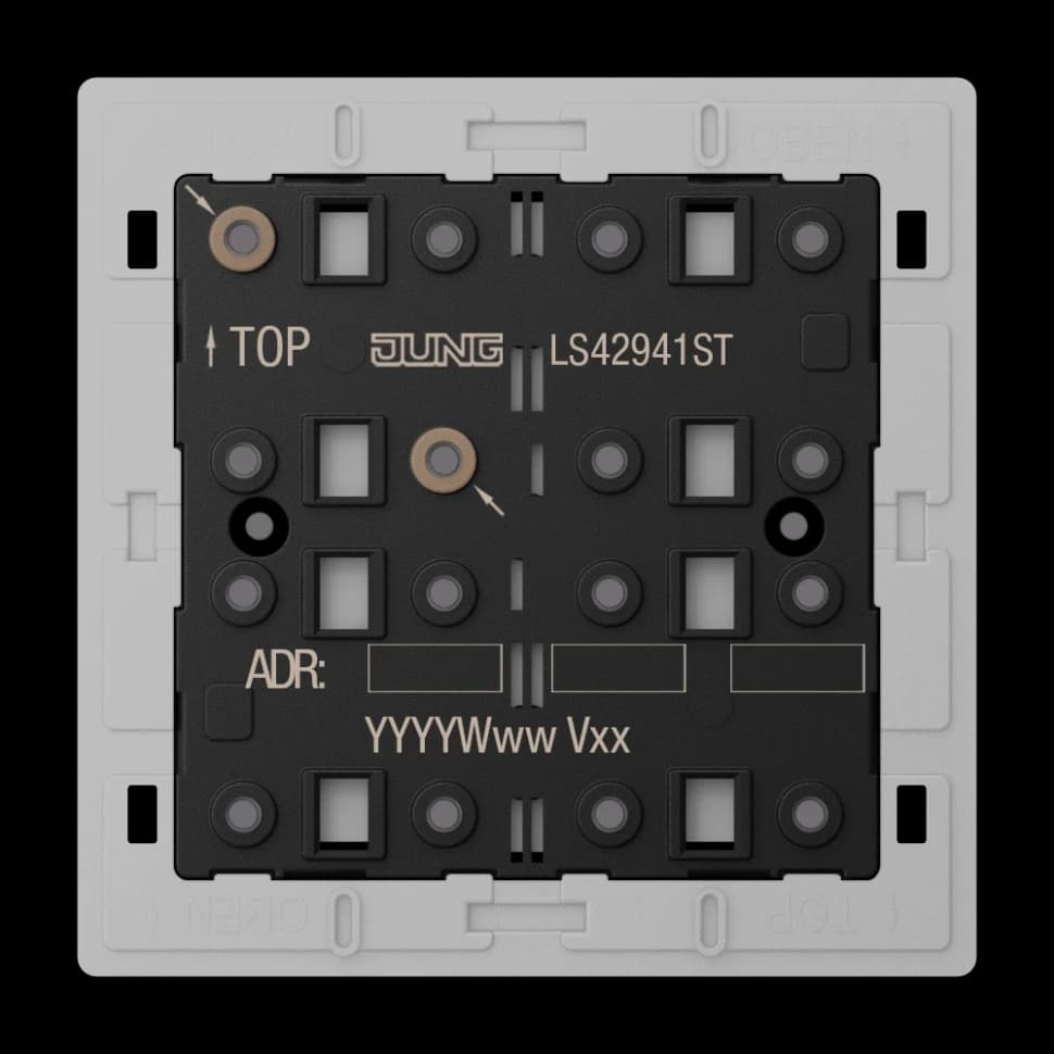 Jung KNX кнопочный модуль Универсальный, F40, Secure, серия LS, 4 группы, LS42941ST LS42941ST