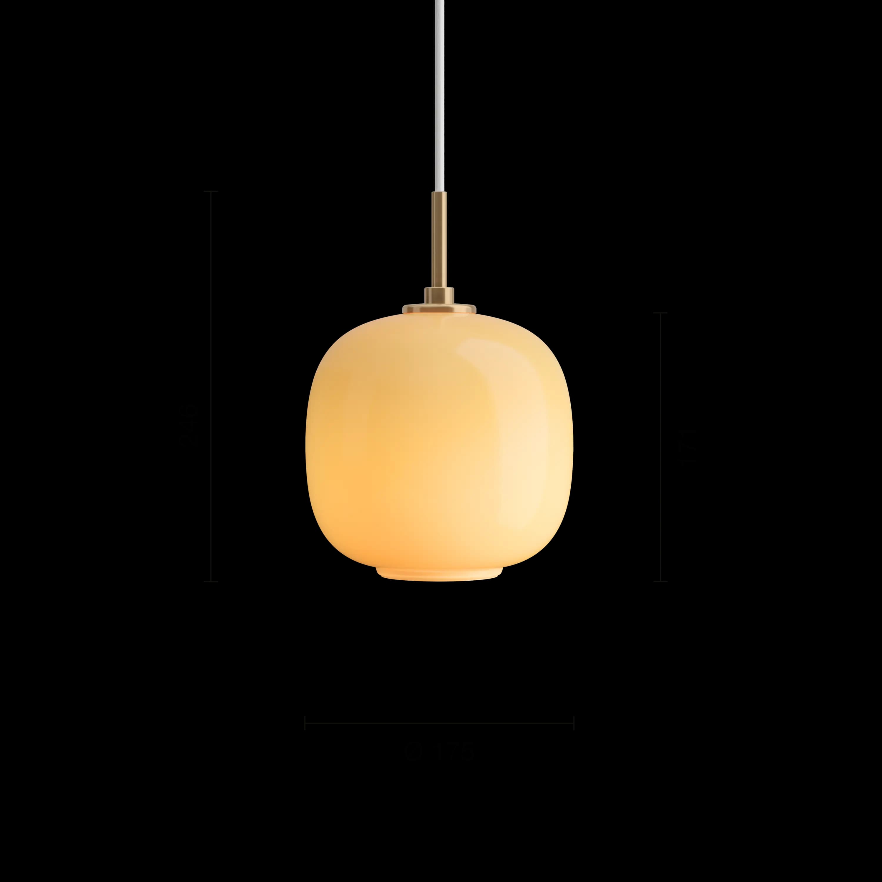 Louis Poulsen VL 45 Radiohus Pendant Brass/glossy amber glass Ø 175 — фото 9