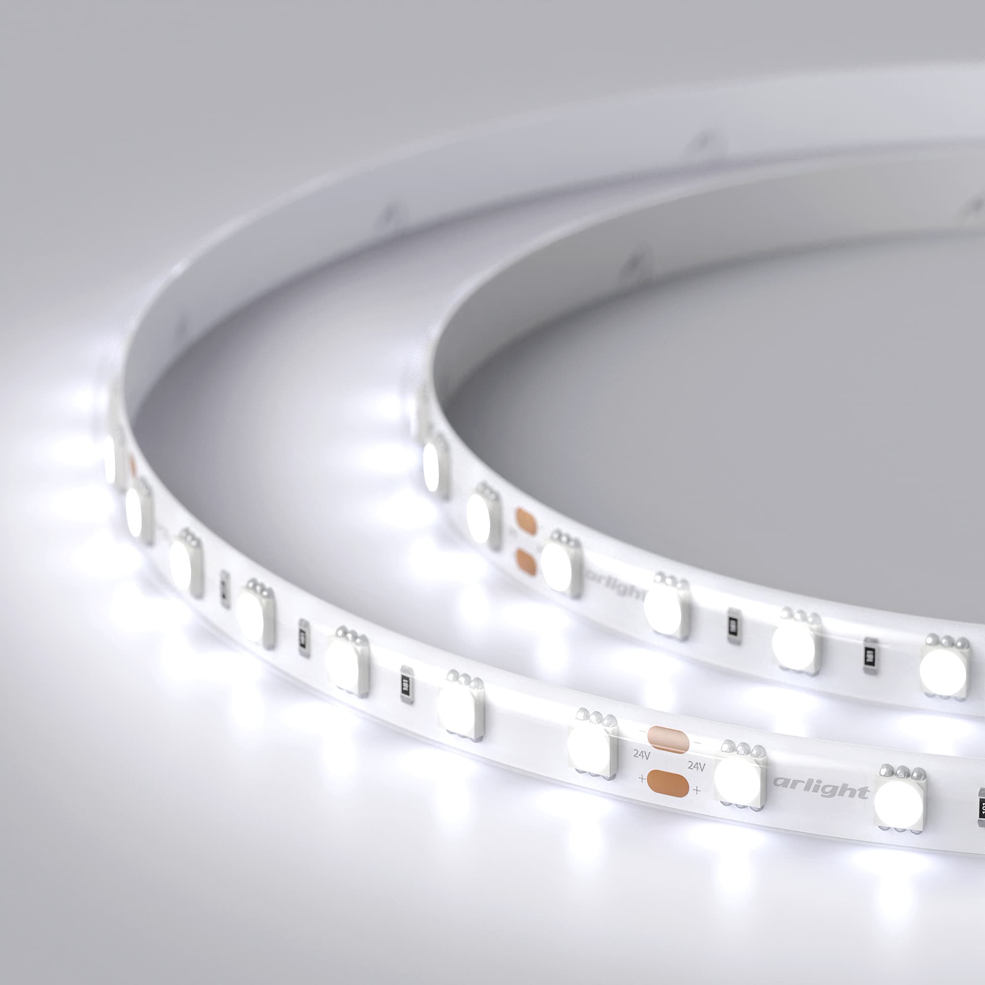 Светодиодная лента RTW 2-5000SE 24V Cool 2x (5060, 300 LED, LUX) (Arlight, 14.4 Вт/м, IP65) 016847 — фото 5