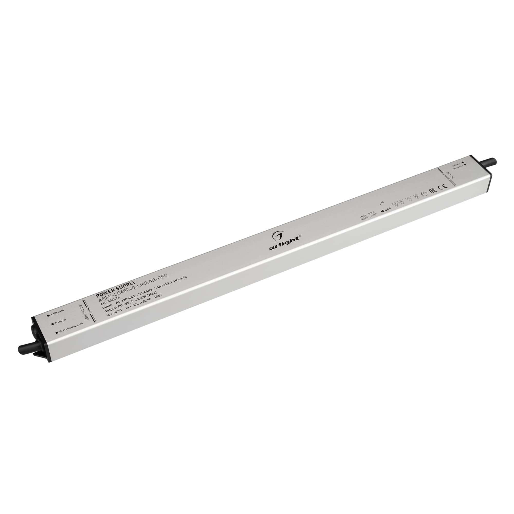 Блок питания ARPV-LG48240-LINEAR-PFC (48V, 5A, 240W) (Arlight, IP67 Металл, 5 лет) 034896 — фото 1