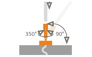 Держатель шарнир потолочный PEN JC1-1 (Arlight, Металл) 017283 Arlight — фото 2