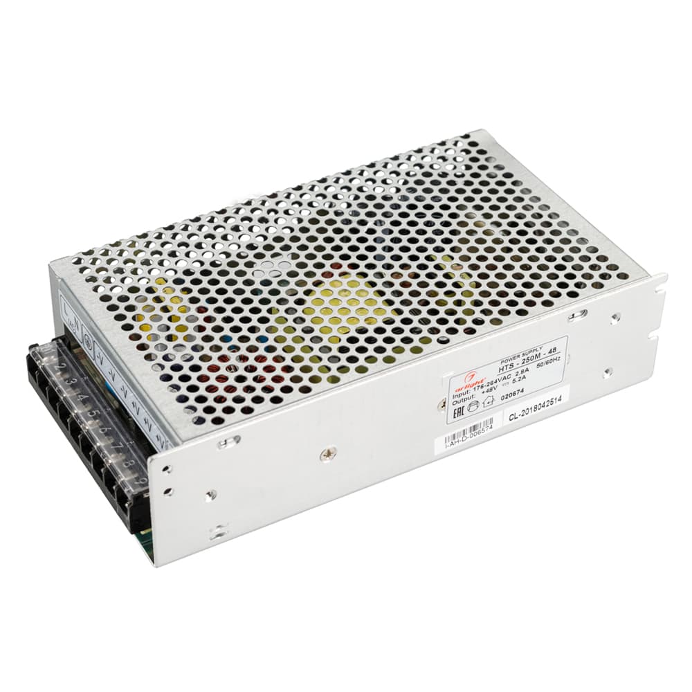 Блок питания HTS-250M-48 (48V, 5.2A, 250W) (Arlight, IP20 Сетка, 3 года) 020674 — фото 1