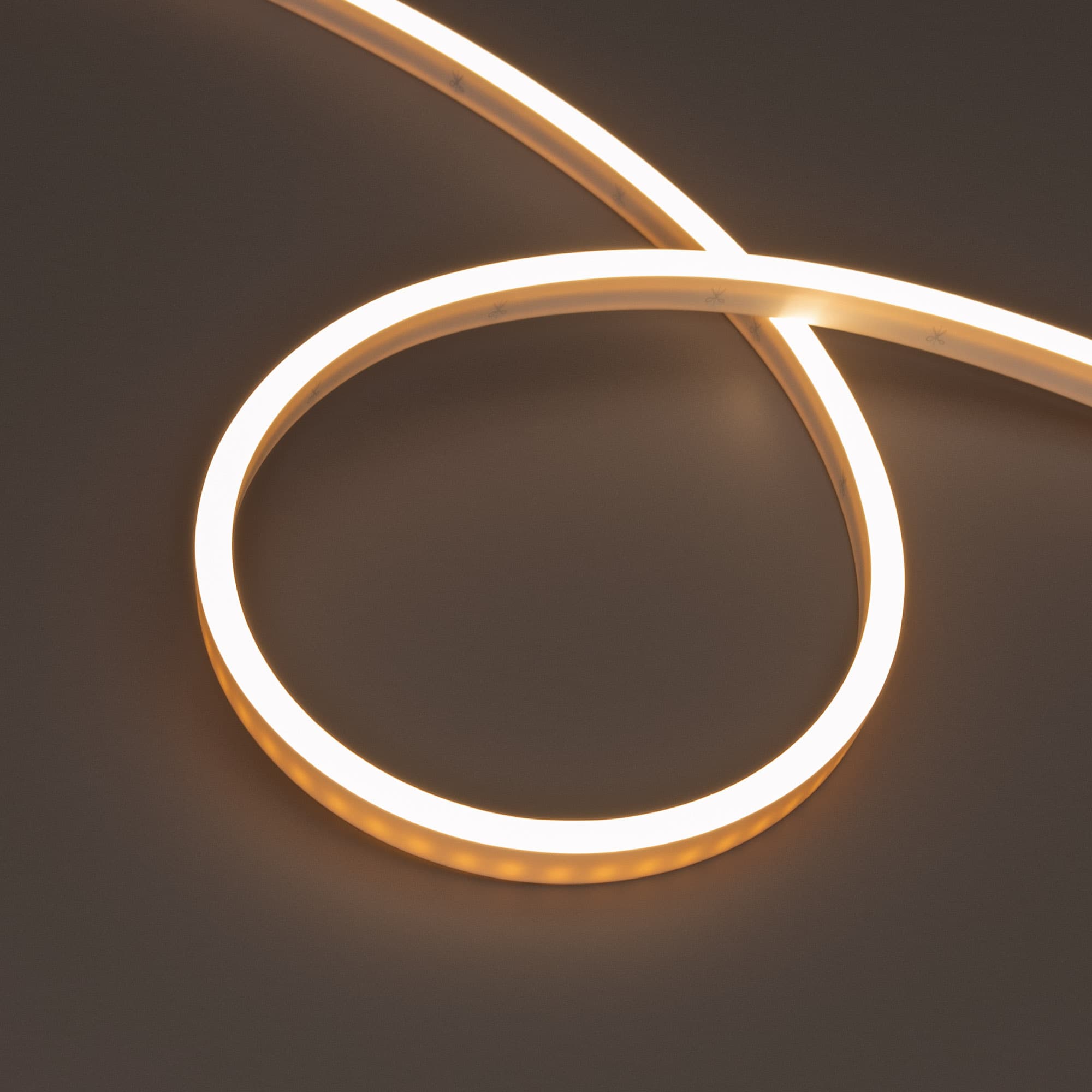 Светодиодная лента герметичная WAVE-SIDE-PU-A120-06x12mm 24V Warm3000 (8 W/m, IP68, 3m, wire x1) (Arlight, Вывод прямой, 3 года) 052589