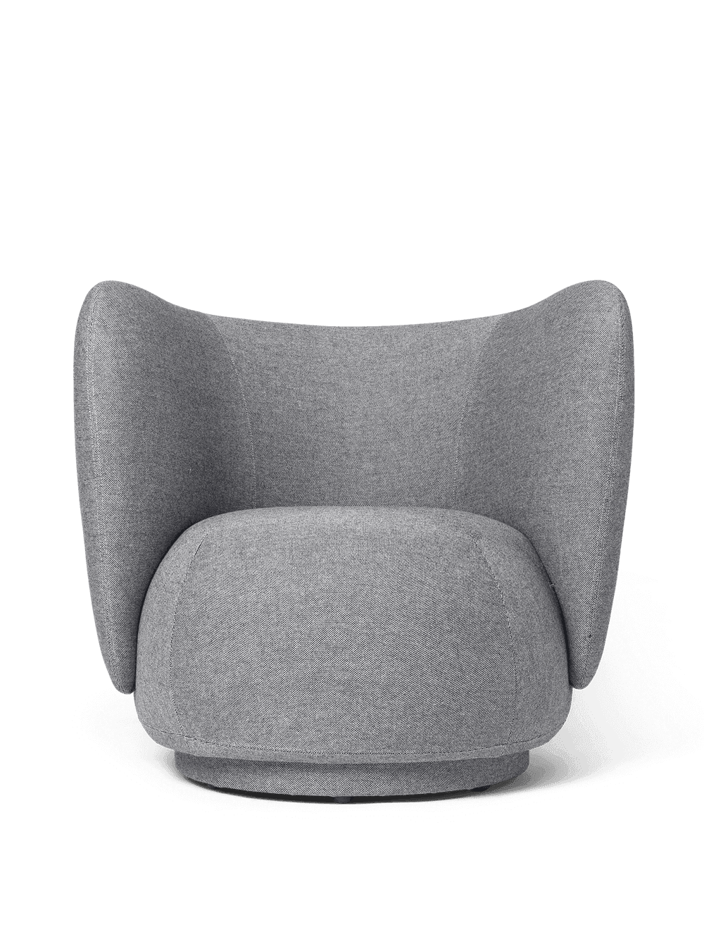 Ferm Living Rico Lounge Chair - Swivel - Main Line Flax - Navy Melange ferm LIVING — фото 2