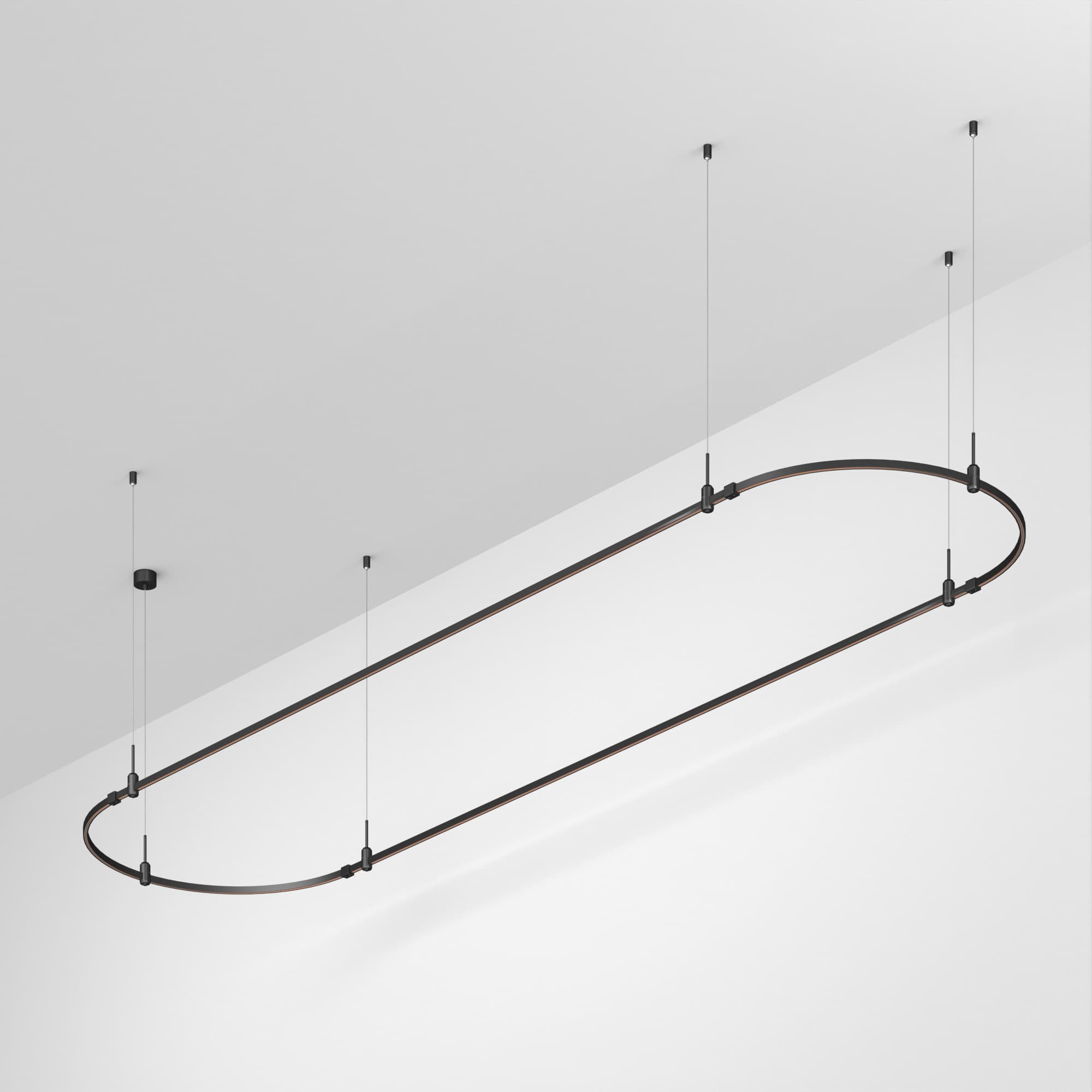 Основание ART-APRIORI-OVAL-HANG-4000x1000 (BK) (Arlight, IP20 Металл, 3 года) 048510