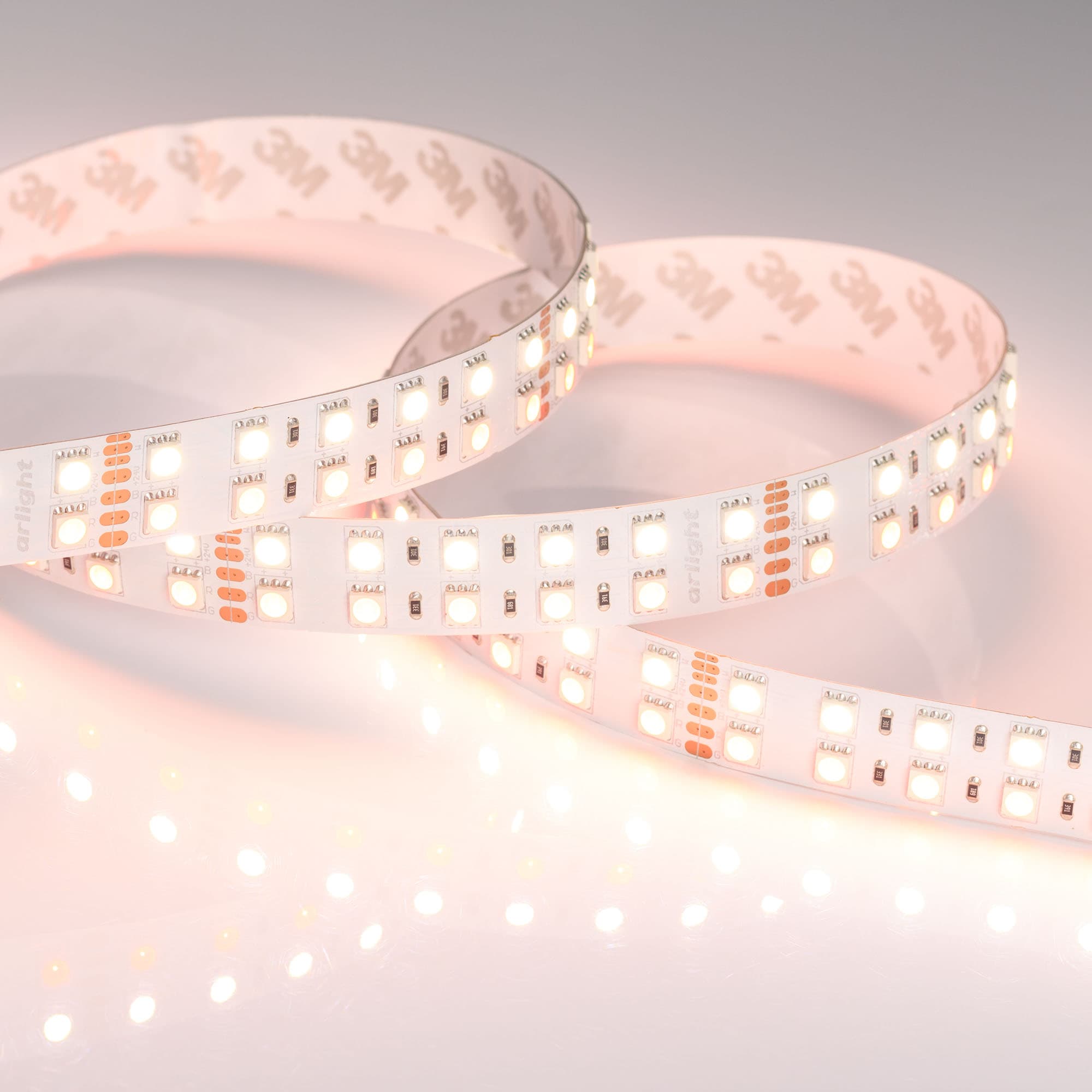 Светодиодная лента RT 2-5000 24V RGB-Day 2x2 (5060, 720 LED, LUX) (Arlight, 32 Вт/м, IP20) 018144(1) — фото 5