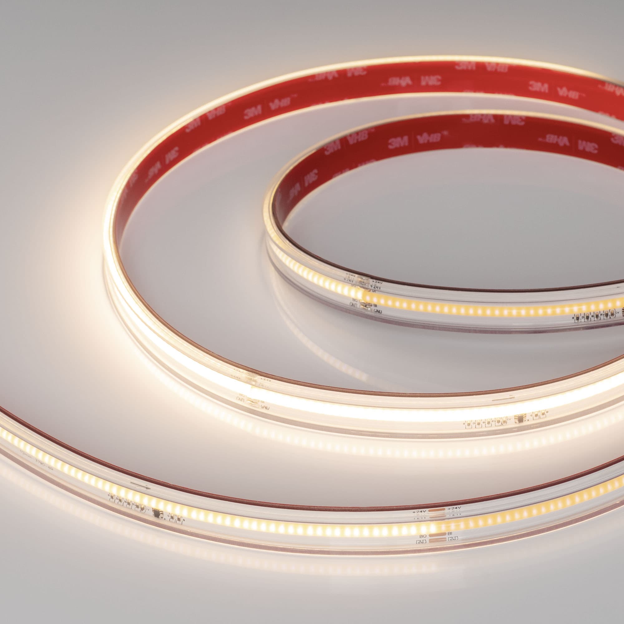 Светодиодная лента герметичная SPI-COB-PS-X378-14mm 24V Warm3000-PX63-BPT (7 W/m, IP67, 5m) (Arlight, бегущий огонь) 041742 — фото 1