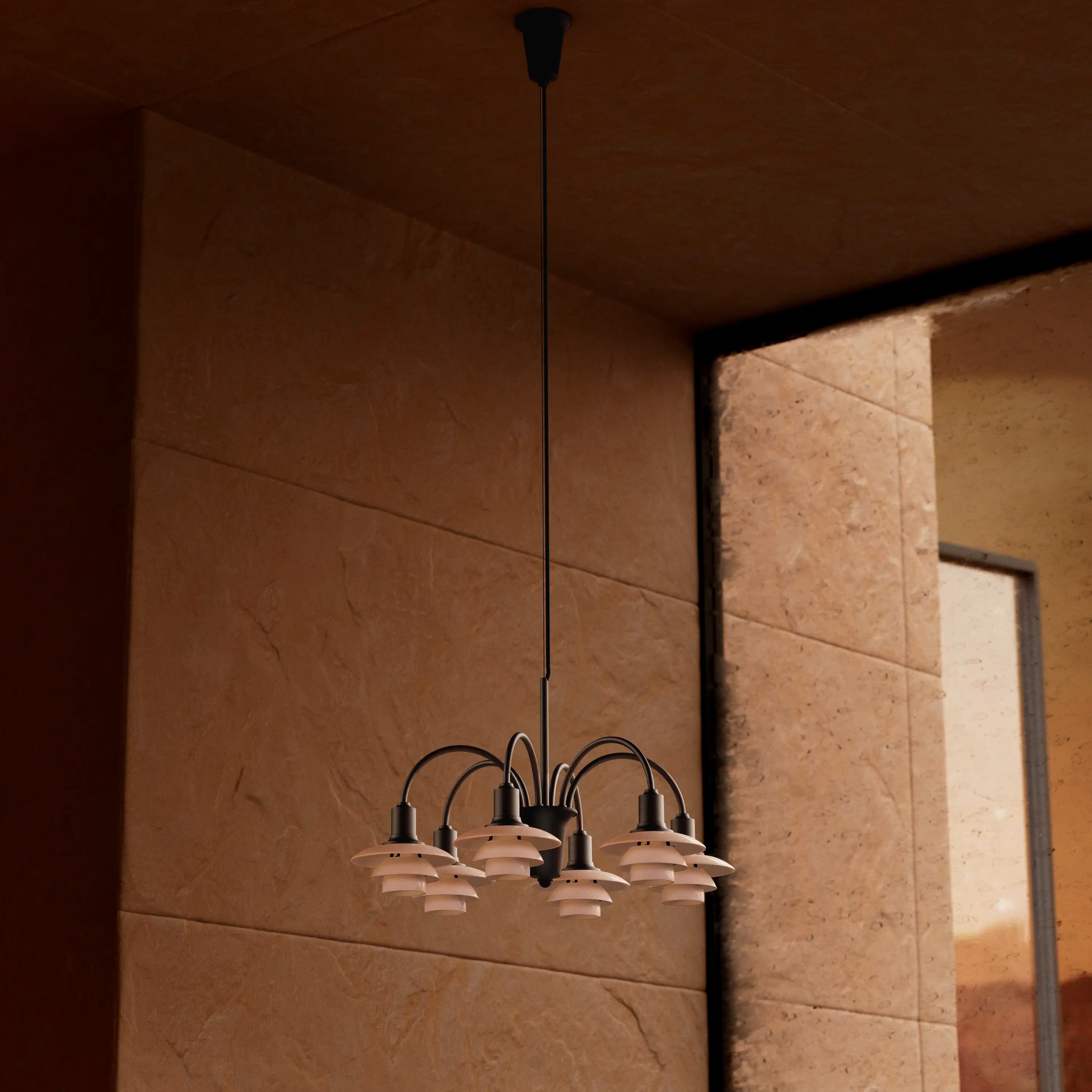 Louis Poulsen PH 1/1 Chandelier Centenary Edition Aged brass/dusty terracotta 6-ARMS — фото 9