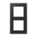 A VIVA Рамка 2-ная, стекло черный, Jung AV582GLMSW